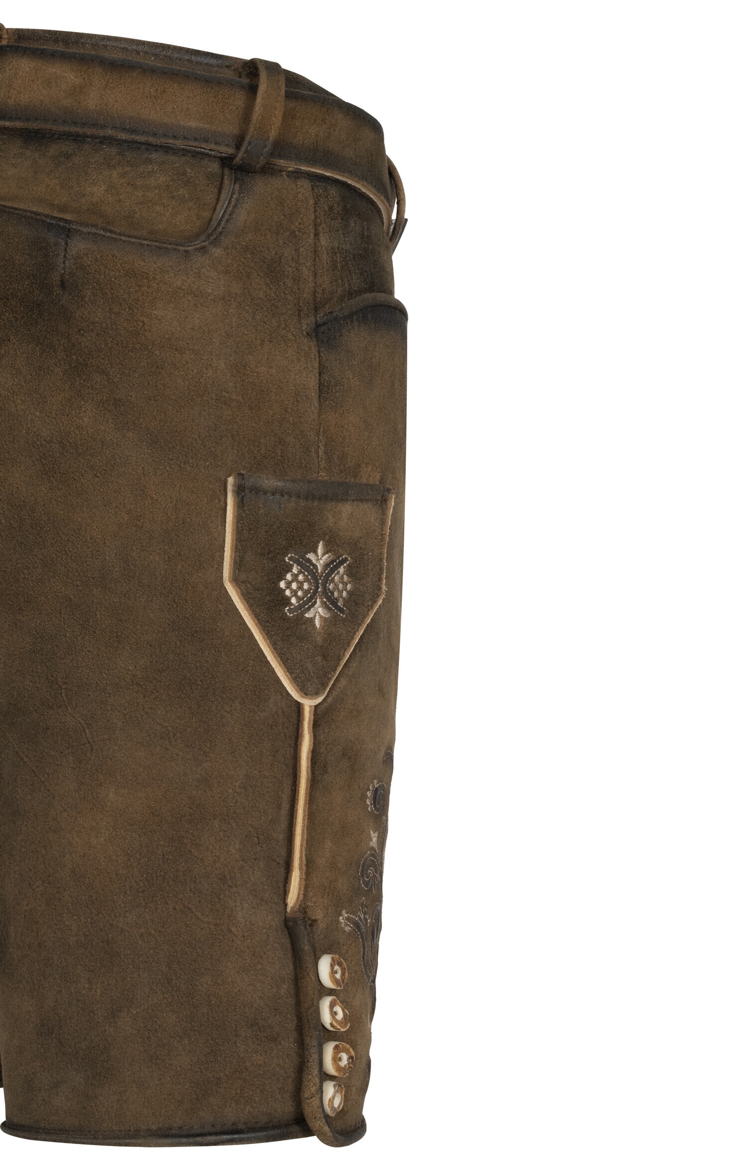 Nübler Trachtenlederhose »Lederhosen kurz Latz Mondsee«