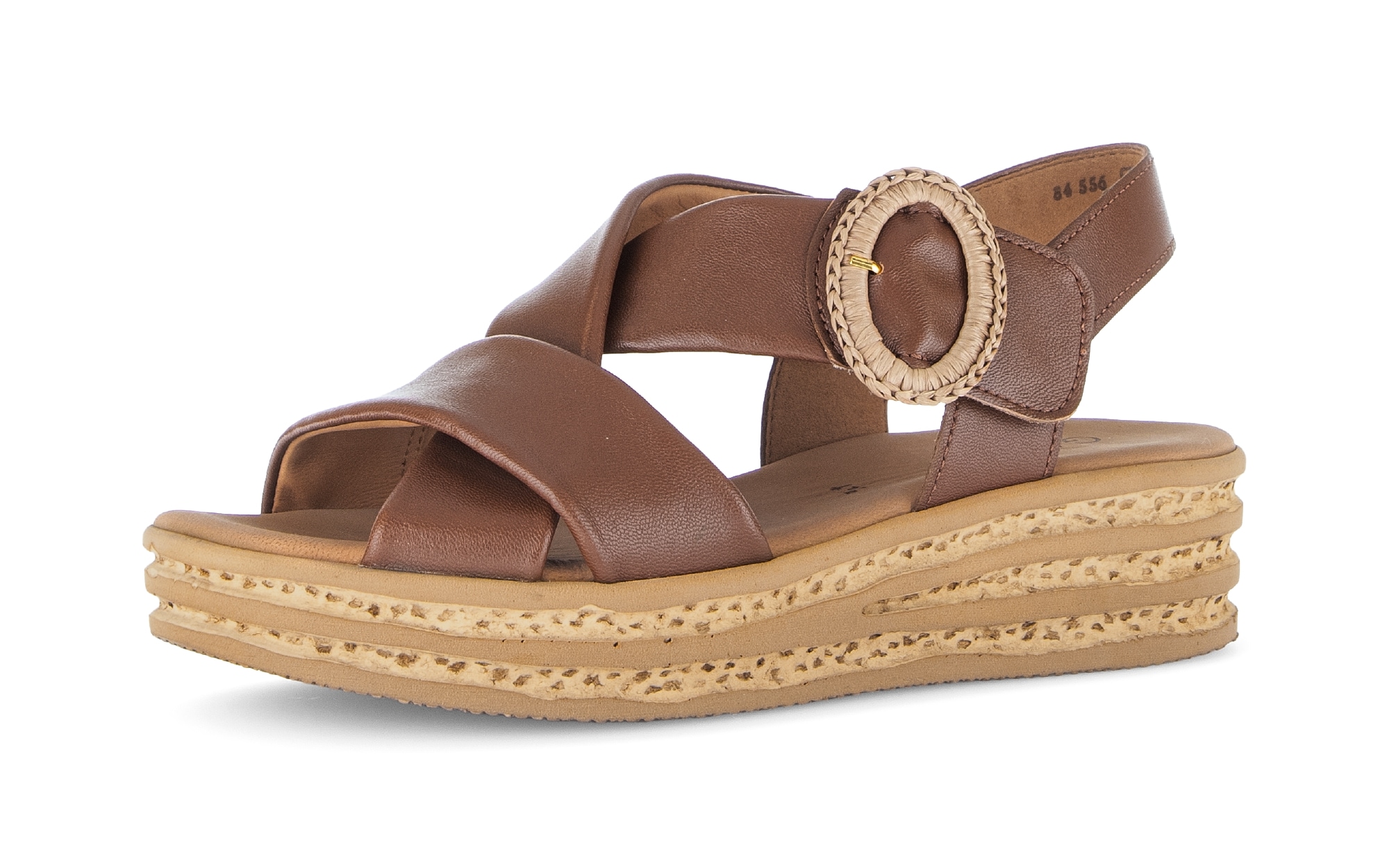 Gabor Keilsandalette  Plateau, Riemchensandale, Sommerschuh mit Zierschnalle