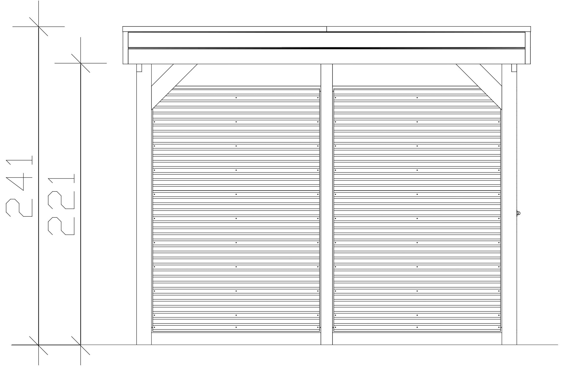 Skanholz Einzelcarport »Friesland Set 12«, Holz, 270 cm, Schiefergrau