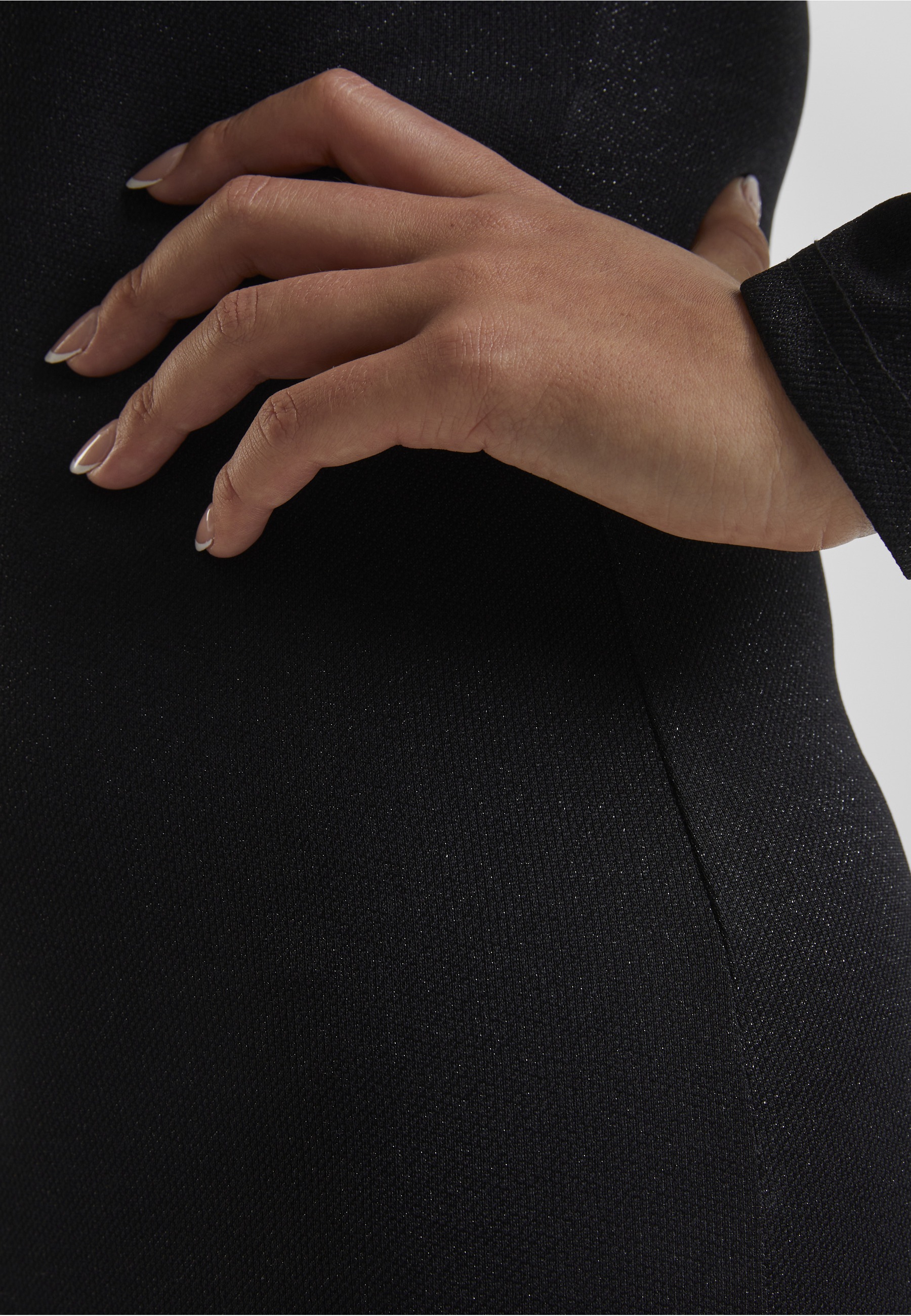 URBAN CLASSICS Shirtkleid »Urban Classics Ladies Glitter Longsleeve Dress« 1 Stk. tlg.