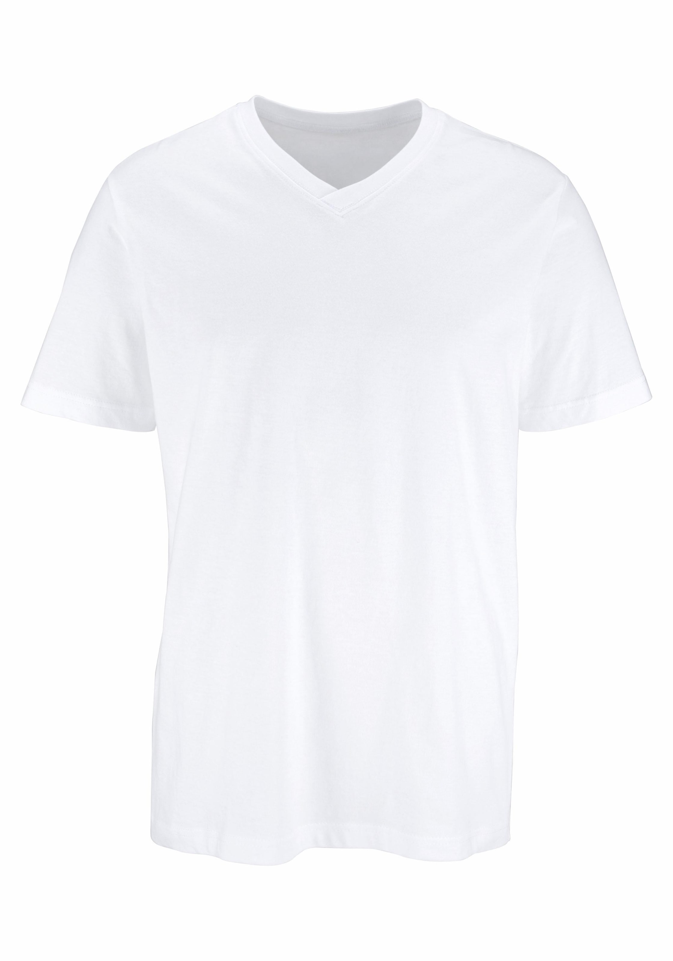 H.I.S T-Shirt, (Packung, 3 tlg.), mit V-Ausschnitt aus Baumwolle, Unterhemd, T-Shirt