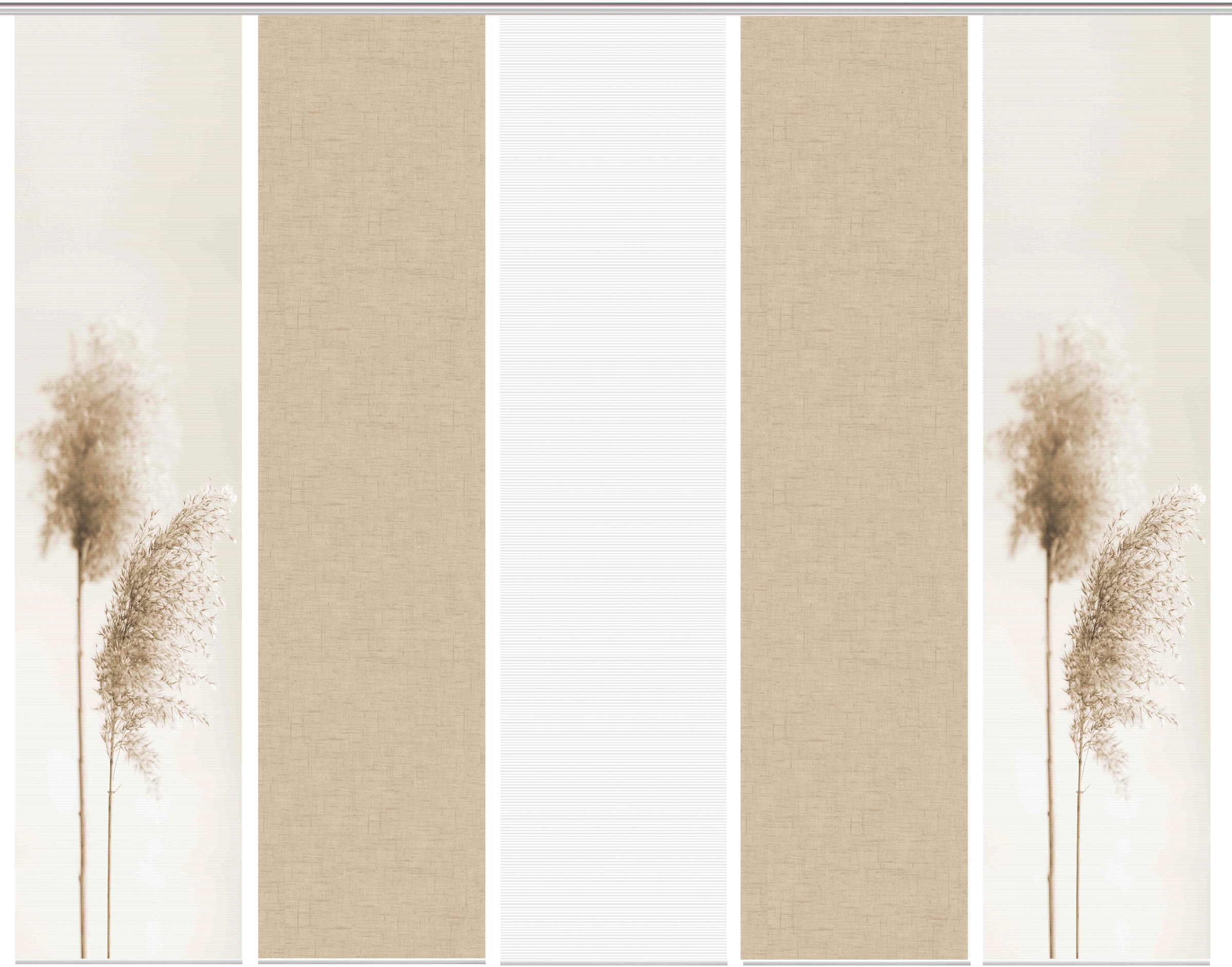 Vision S Schiebegardine »IRLOS 5er SET« Paneelwagen 5 Stk. tlg. Schiebevorhang Digidruck 5er Set IRLOS