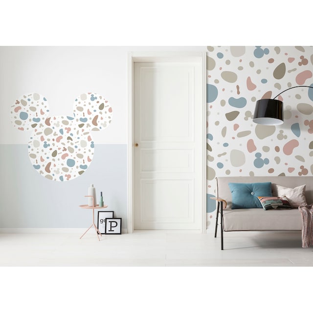 Komar Wandtattoo »Mickey Head Terrazzo Bambino«, (1 St.), 125x125 cm (Breite  x Höhe), rund und selbstklebend | BAUR