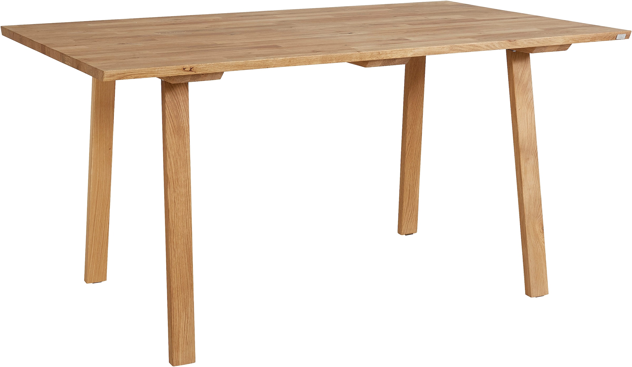 OTTO products Esstisch »Alessja«, Breite 130 oder 150 cm, Eiche Massivholz mit veganem Bio-Öl behandelt