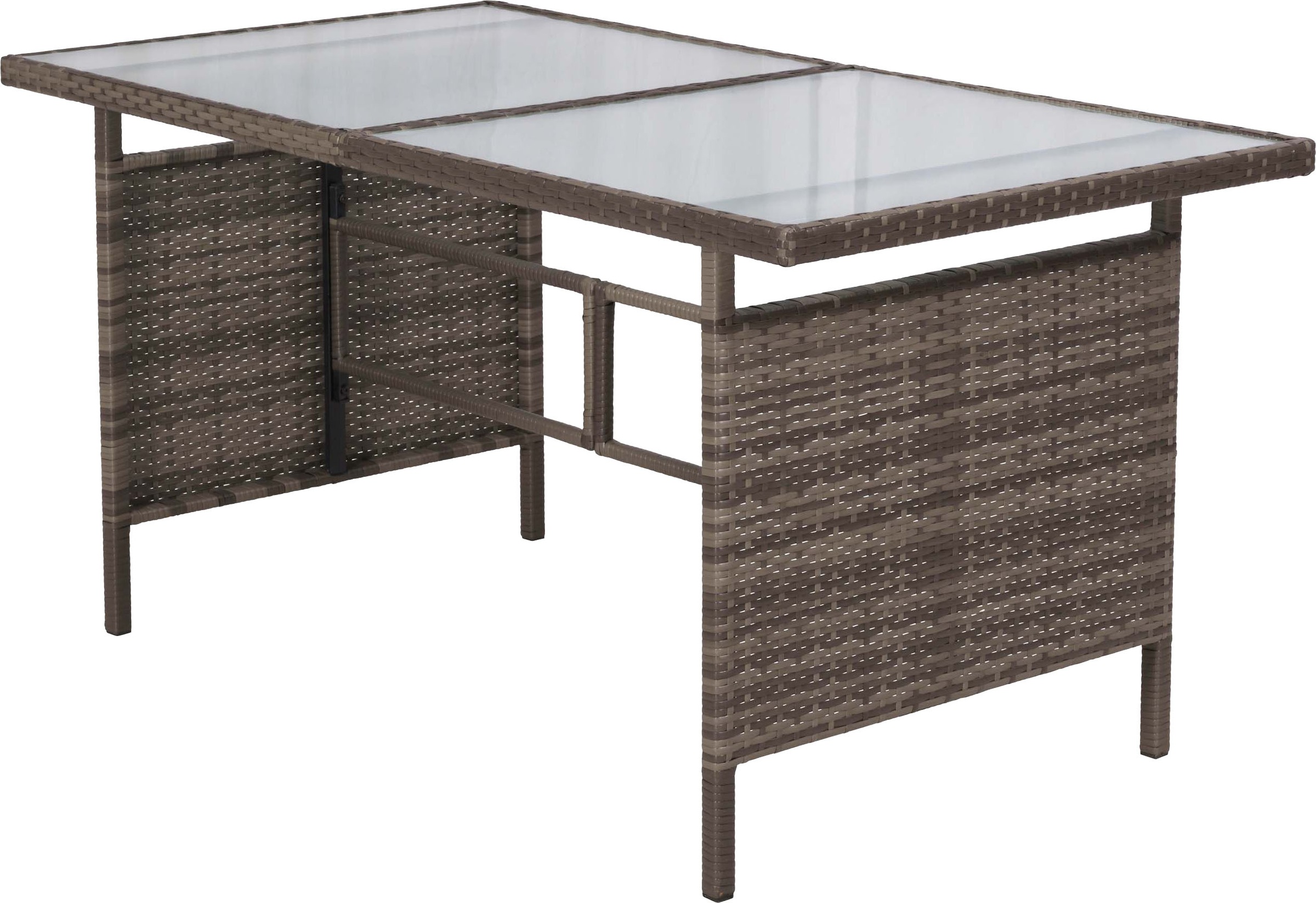 MERXX Garten-Essgruppe »Barcelona« Set, 9 tlg. inkl. 4 Sessel, 4 Auflagen, 1 Tisch