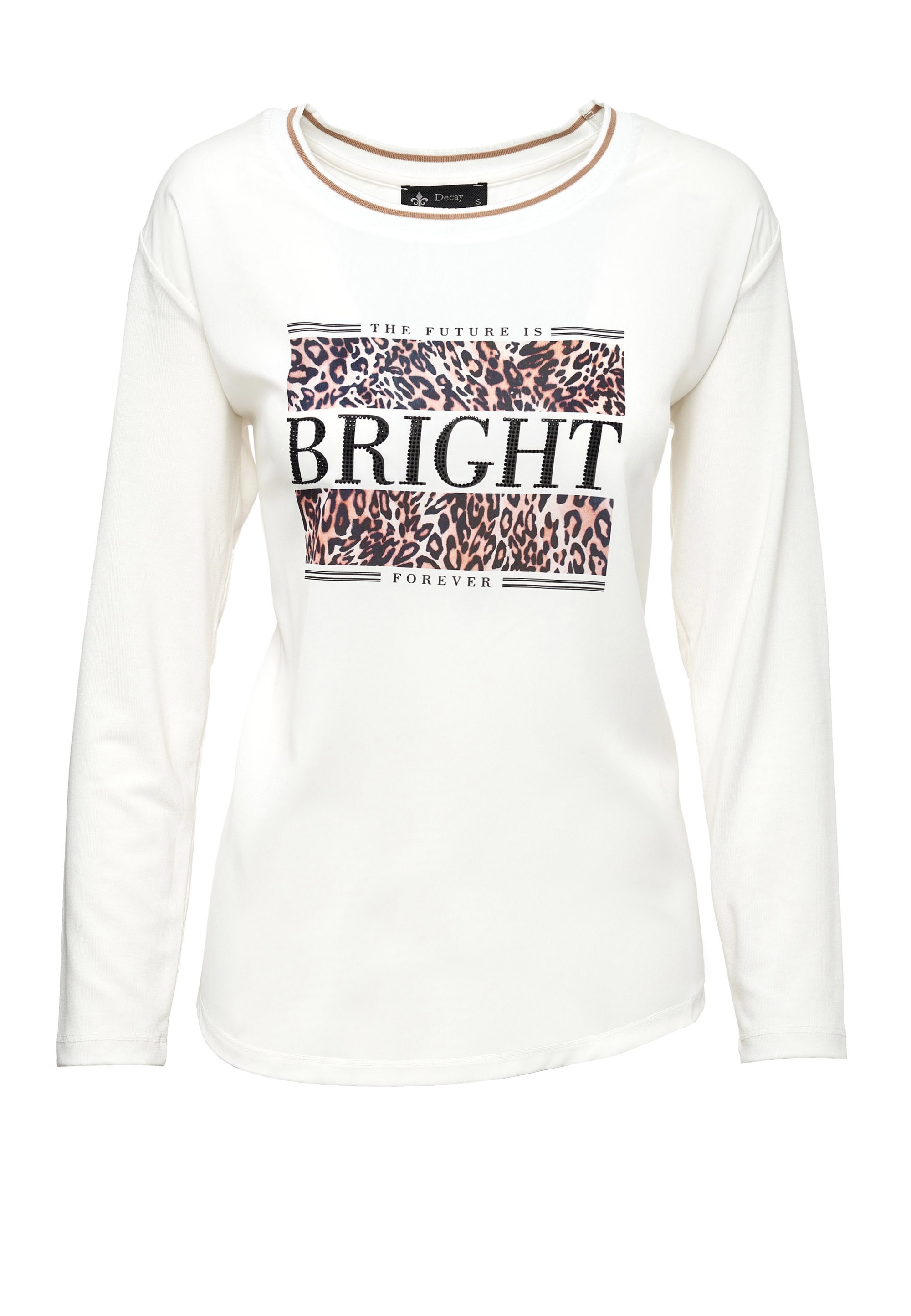 Langarmshirt, mit trendigem Leo-Print