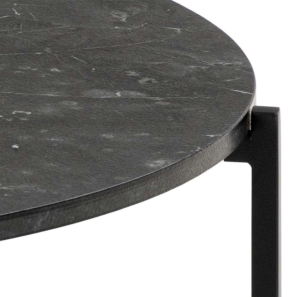 ACTONA GROUP Couchtisch »Lamoine«, Rund, Izmir matt schwarz, rau Melamin, Ø70x42 cm