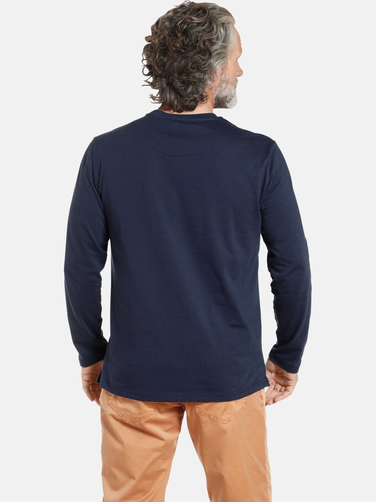 Jan Vanderstorm T-Shirt »Langarmshirt ELION«, (1 tlg.), Langarmshirt, Entdecker Print