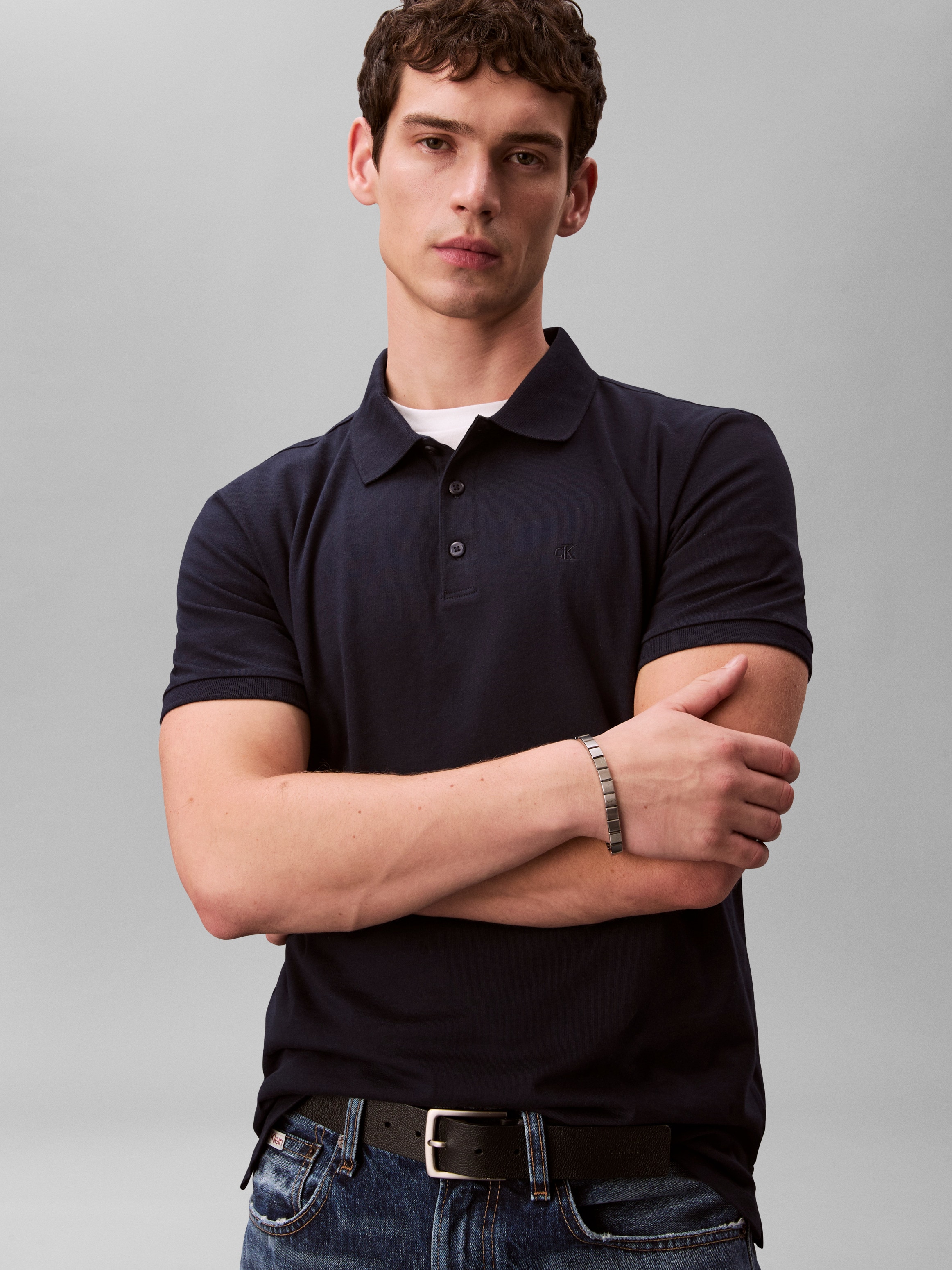 Calvin Klein Jeans Poloshirt »CLASSIC MONOGRAM« normale Passform, basic, Logostickerei