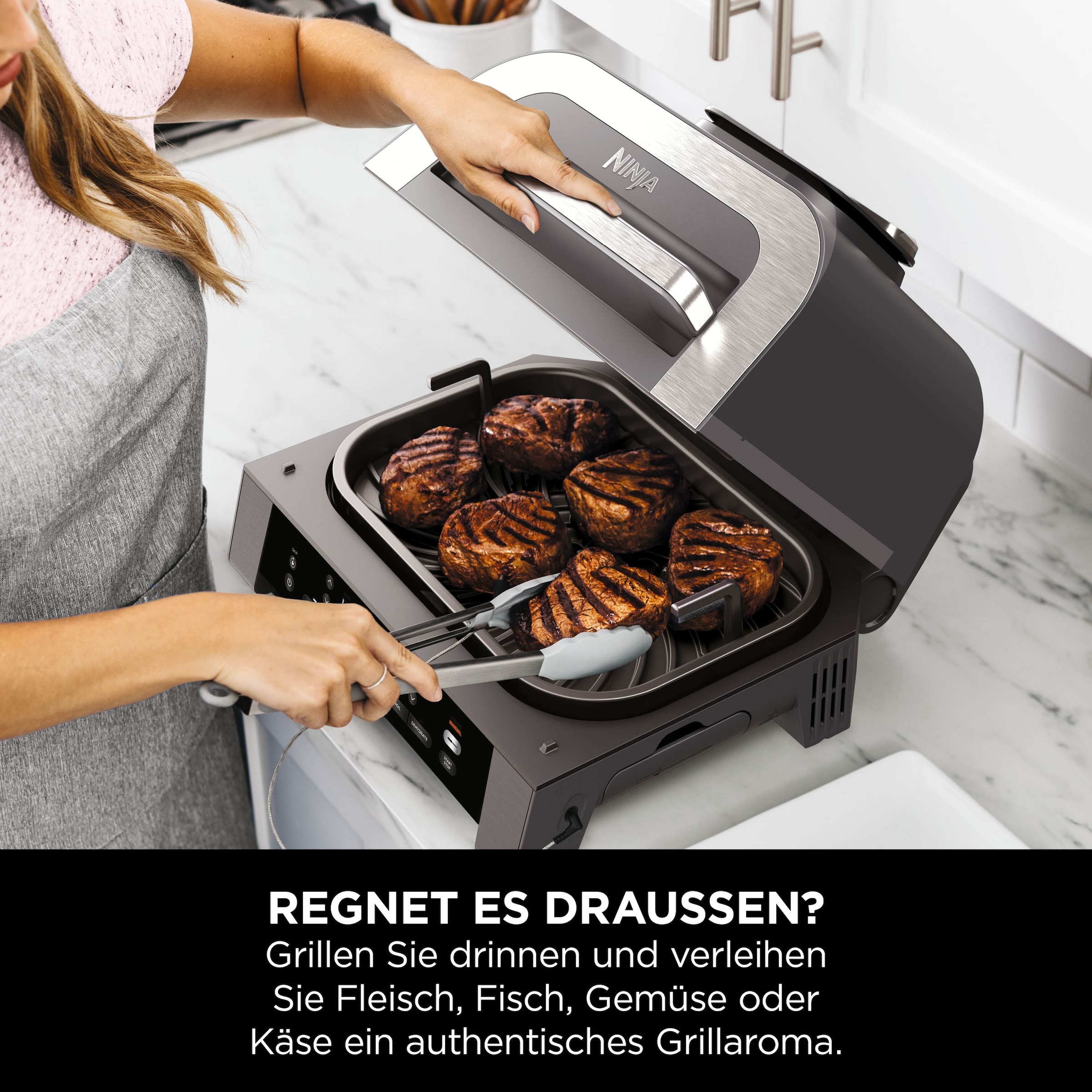 NINJA Tischgrill »DG551EU«, 1760 W, 6-in-1 MAX Grill und Heißluftfritteuse