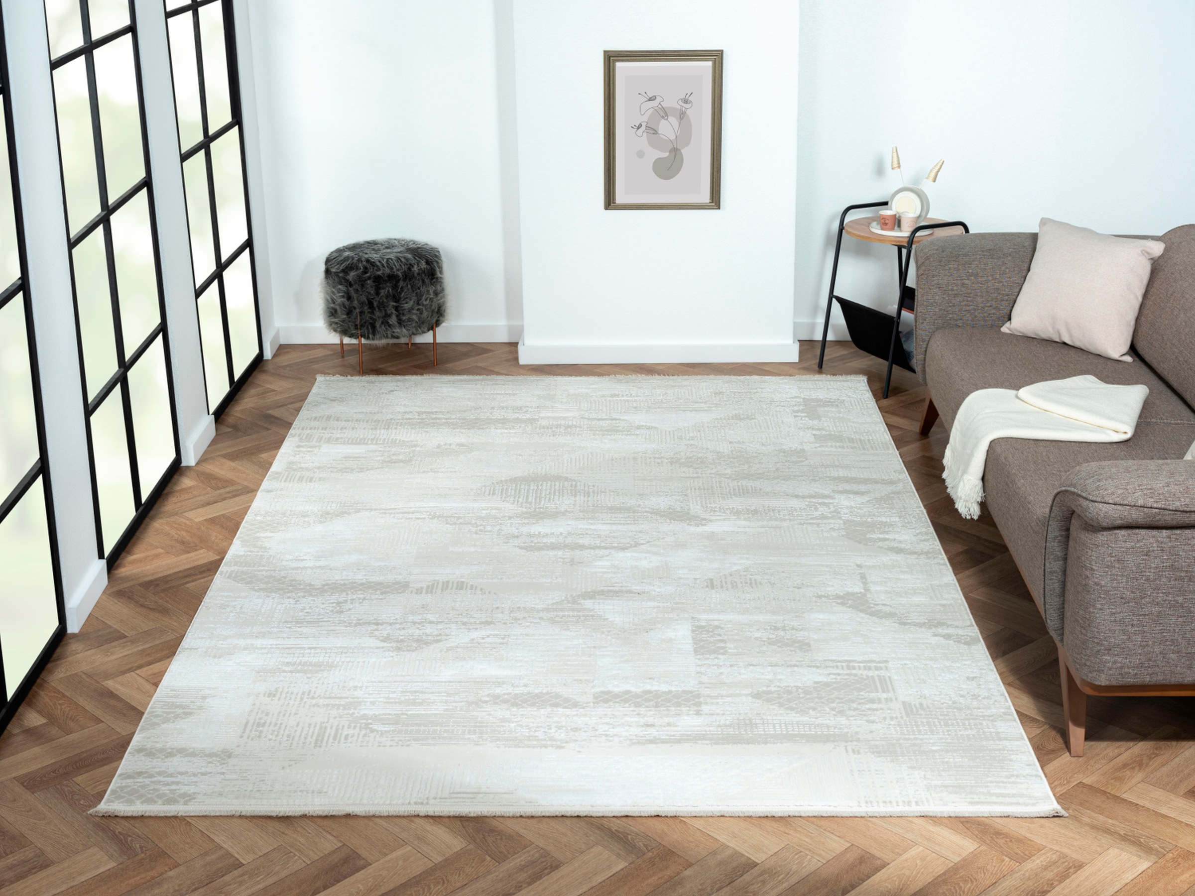 Myflair Möbel & Accessoires Teppich »My Type 2 Lagerräumung«, rechteckig, 10 mm Höhe, Kurzflor, Ethno-Style, besonders weich durch Microfaser, mit Fransen