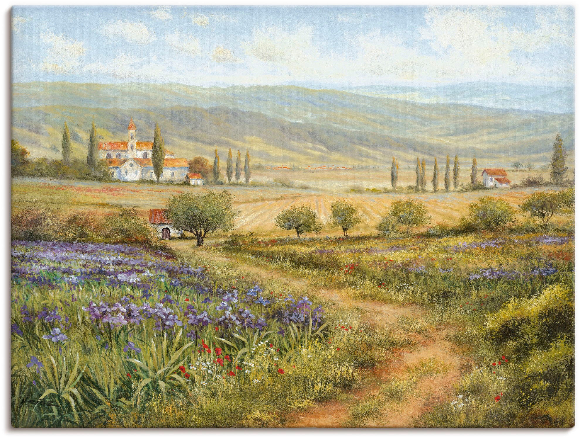 Artland Leinwandbild "Provence" Bilder von Europa 1 Stk. tlg. auf Holzrahme günstig online kaufen