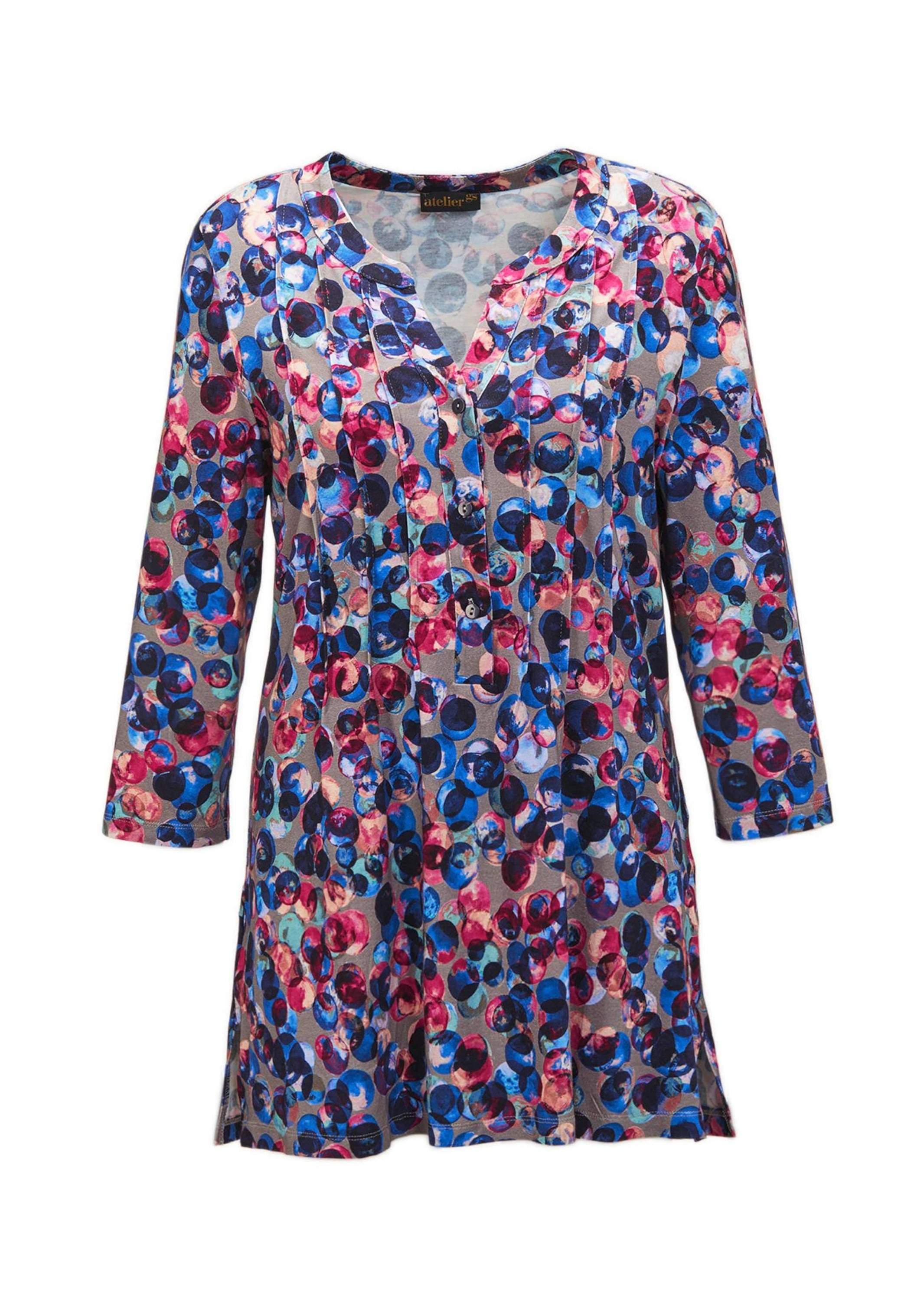 GOLDNER Print-Shirt "Kurzgröße Figurschmeichelndes Drucktunika-Shirt" günstig online kaufen