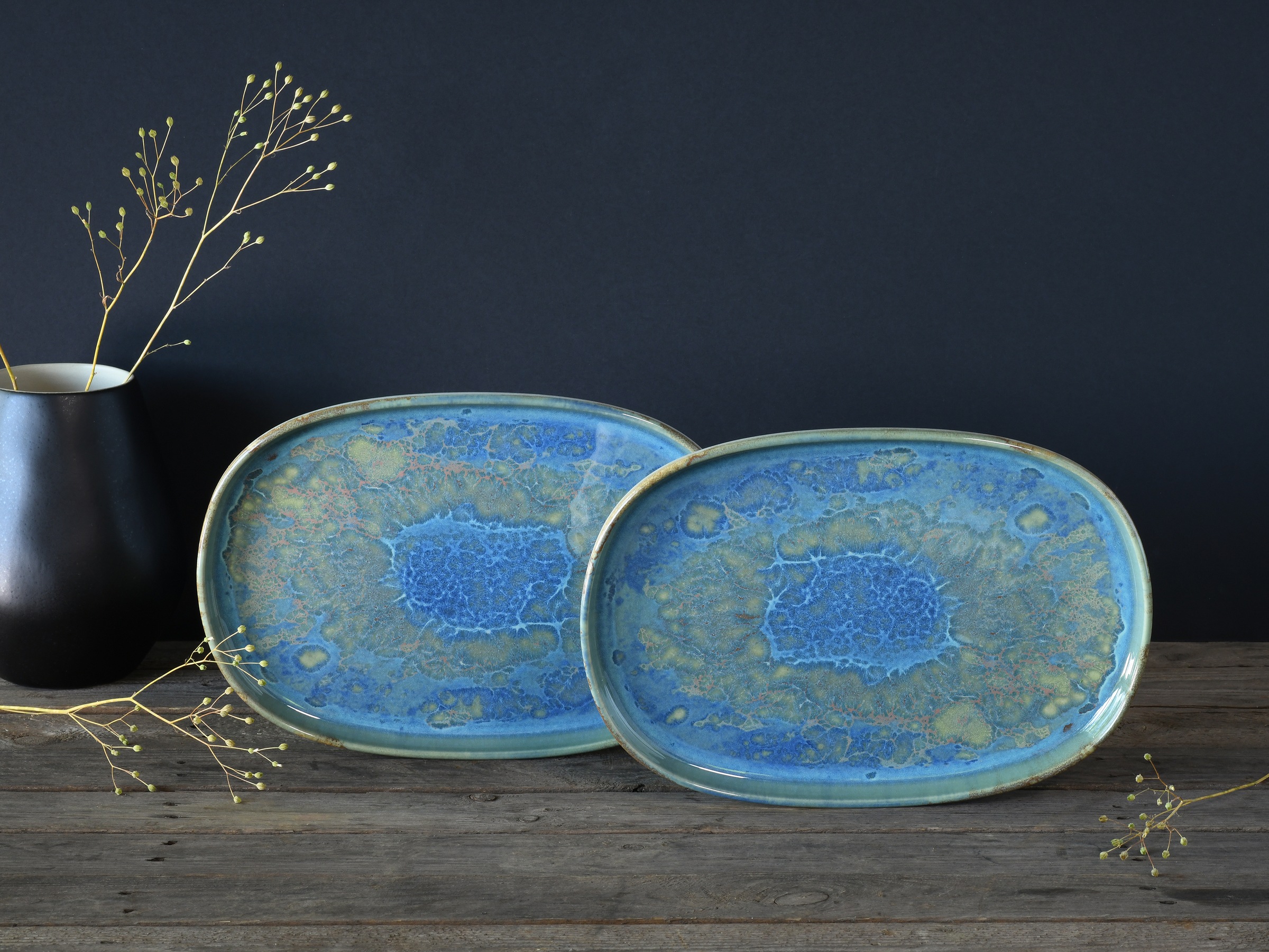 CreaTable Servierplatte "Yuki" reaktiv leuchtender Digitaldruck, jedes Stüc günstig online kaufen