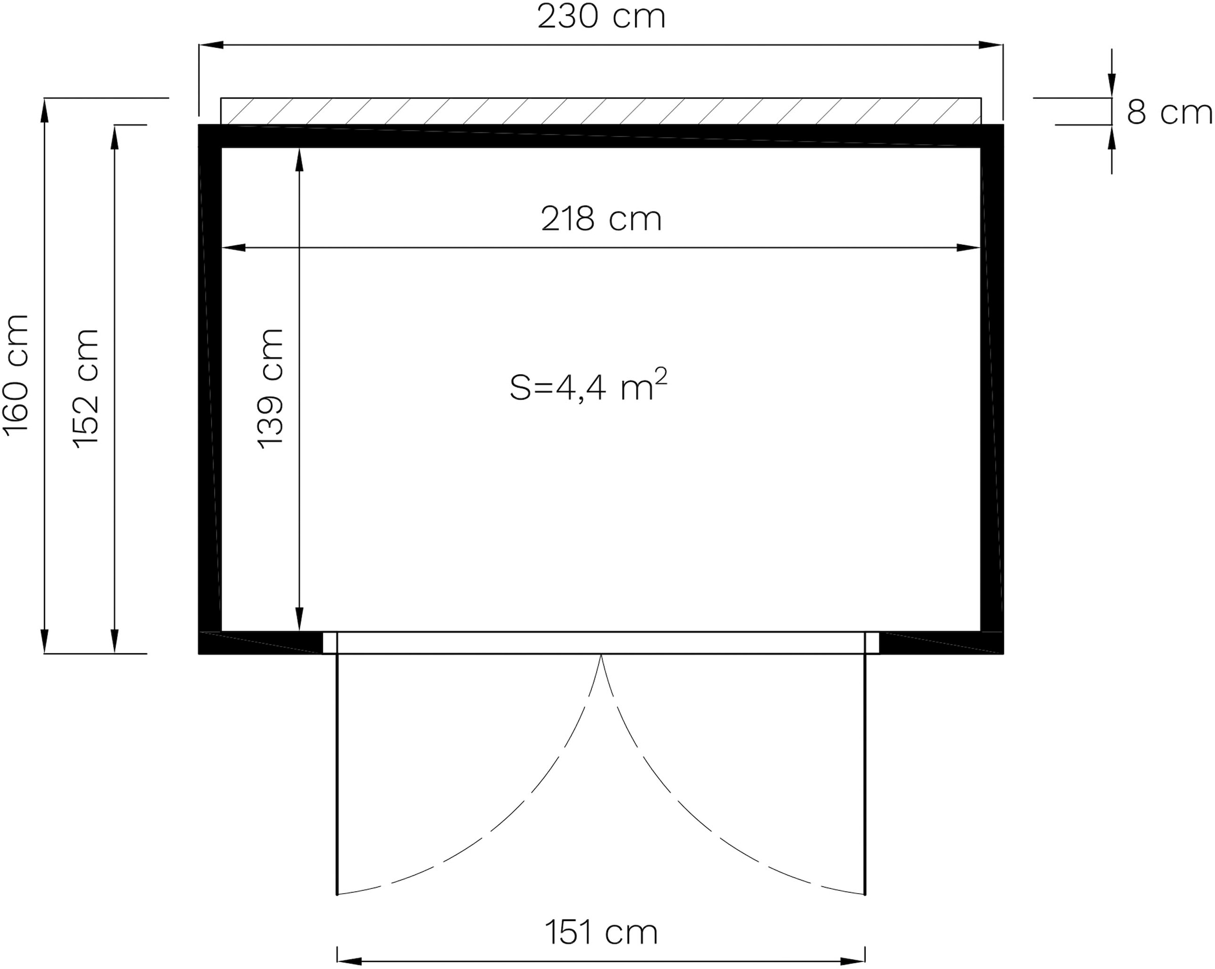 BERTILO Gartenhaus »HPL Mini, in verschiedenen Farben«, Fassaden-HPL in Architekturqualität, witterungsbeständig, farbstabil