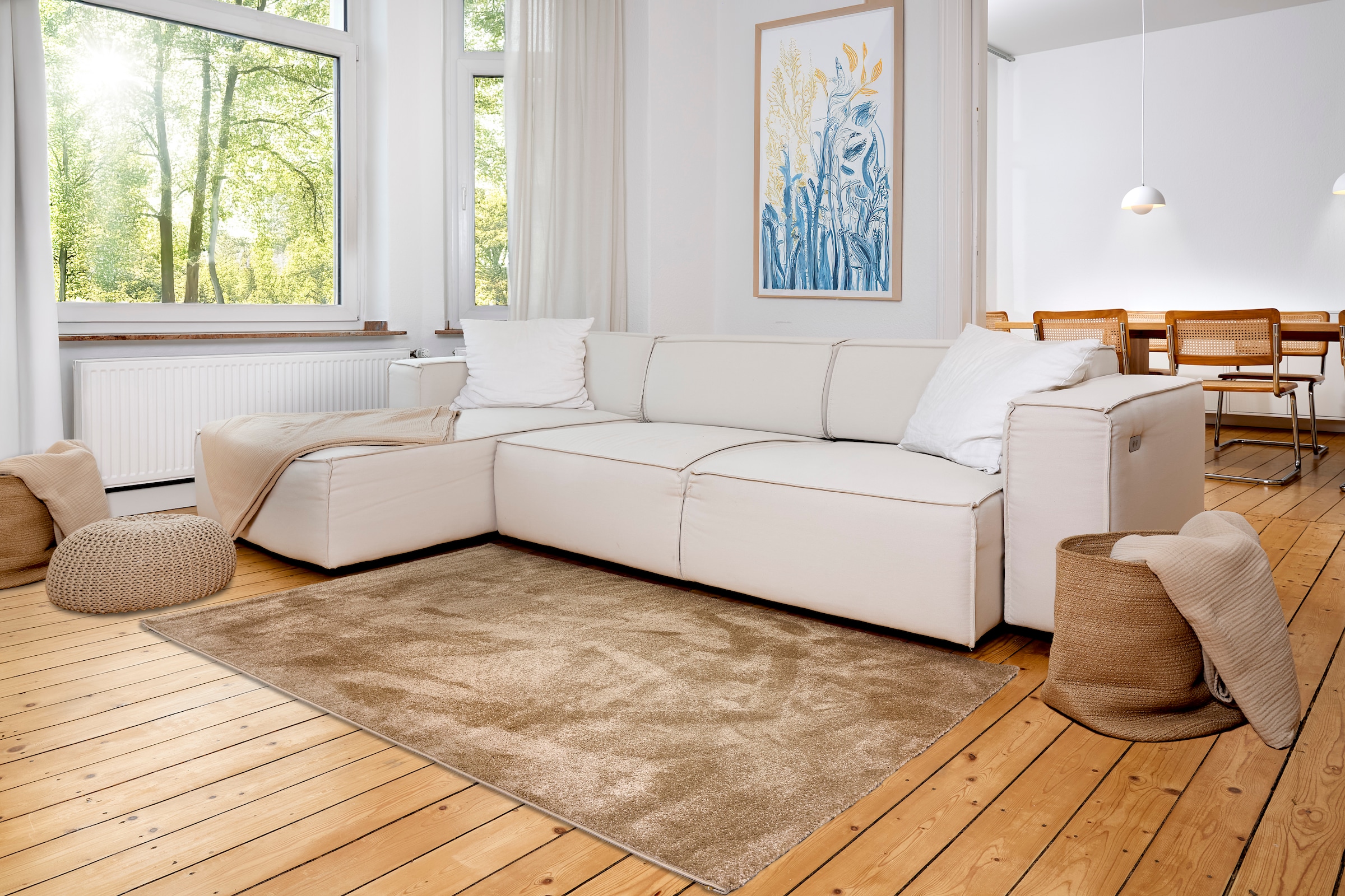 ASTRA Teppich »Sam 250«, rechteckig, 8 mm Höhe, weicher Kurzflor, Wohnzimmer, Schlafzimmer