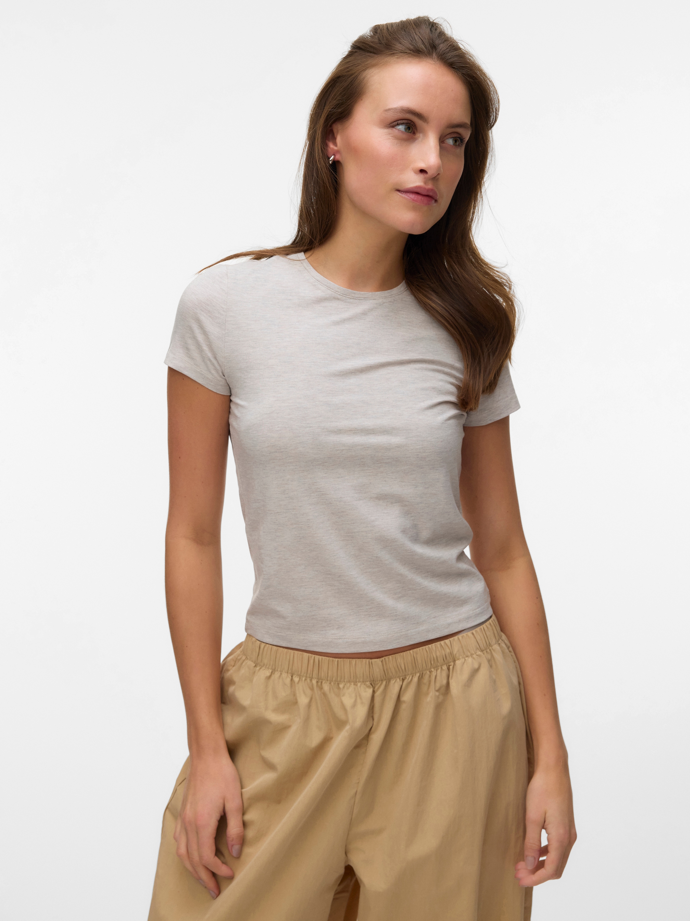 Vero Moda Kurzarmshirt "VMKYLIE SHORT SS TOP JRS NOOS" mit Stretch, Rundhal günstig online kaufen