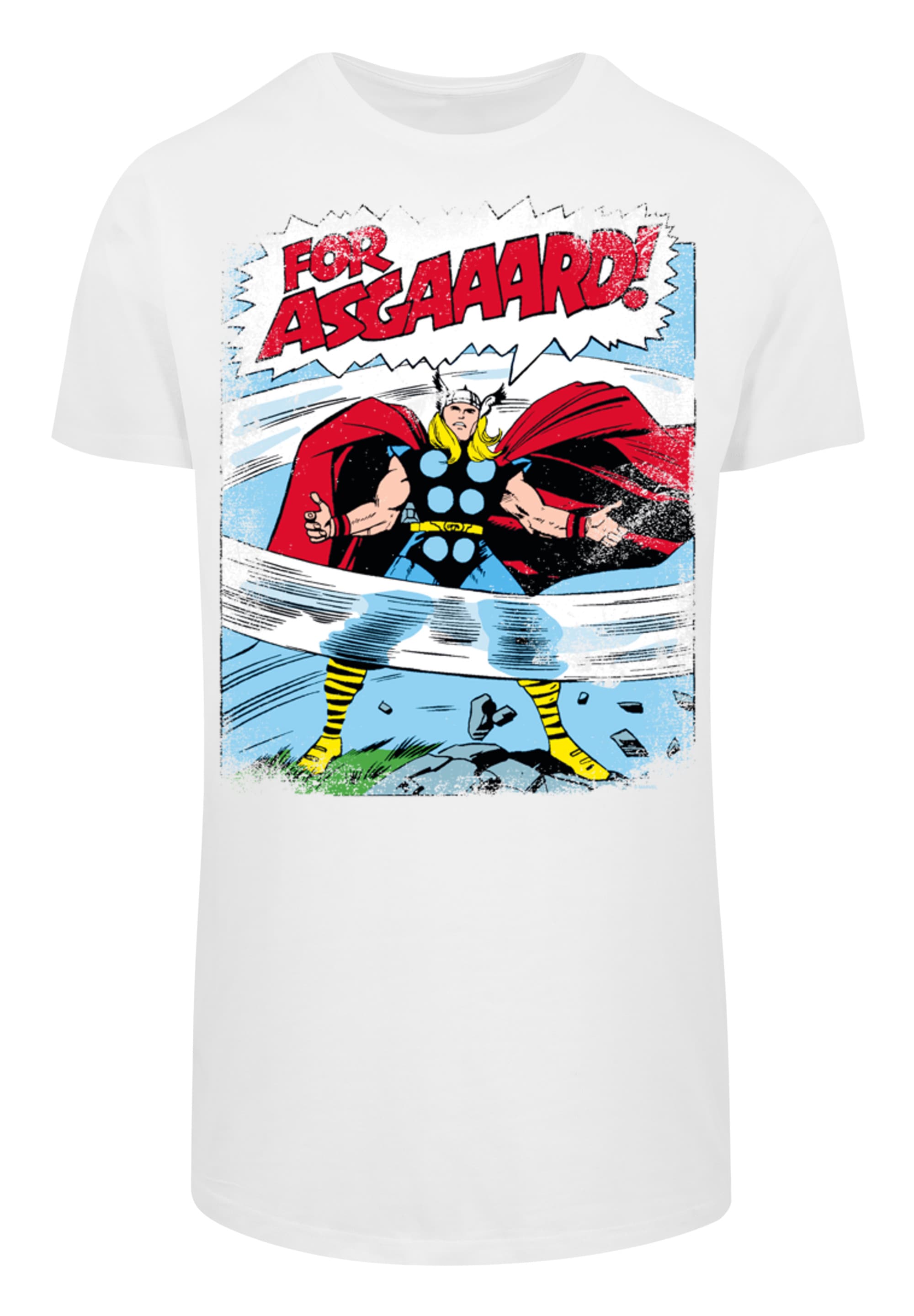 F4NT4STIC Kurzarmshirt "F4NT4STIC Herren Marvel Thor Asgard with Shaped Lon günstig online kaufen