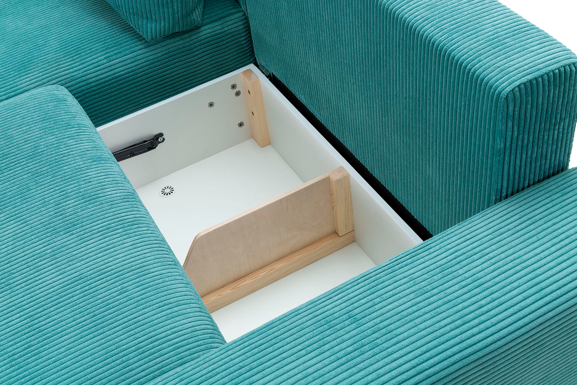 exxpo - sofa fashion Ecksofa »Orinoko, aktuelles Design und hoher Sitzkomfort, L-Form«, inkl. Bettfunktion und Bettkasten, schöne Farben im angesagten Cord