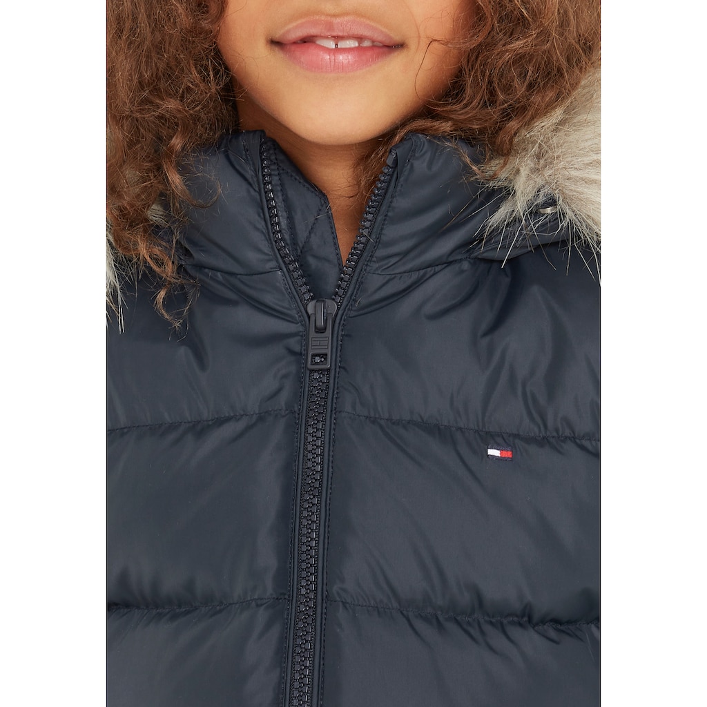 Tommy Hilfiger Daunenjacke »ESSENTIAL DOWN FUR HOOD JACKET«, mit Kapuze