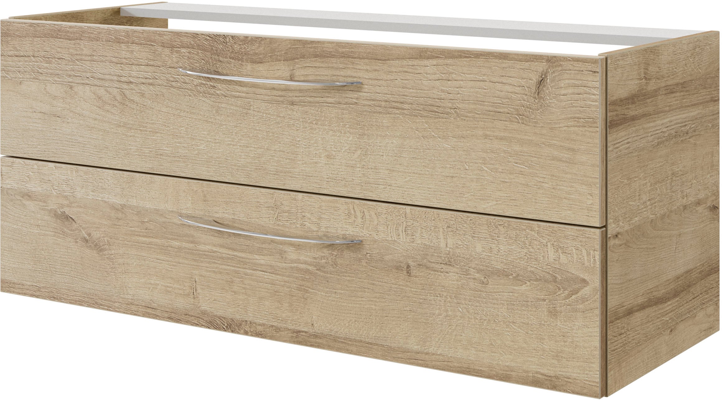 Saphir Badmöbel-Set »Serie 4035 2-teilig, Keramik-Doppelwaschtisch mit LED-Spiegel«, (Set), Doppel-Waschplatz inkl Türdämpfer, 120 cm breit, 2 Schubladen