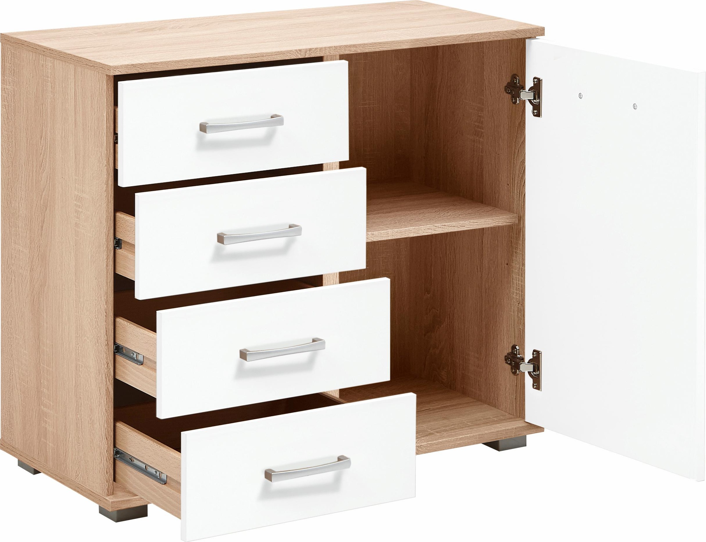 priess Kombikommode "Barcelona mit 4 Schubkästen und Tür in 6 Farben" günstig online kaufen