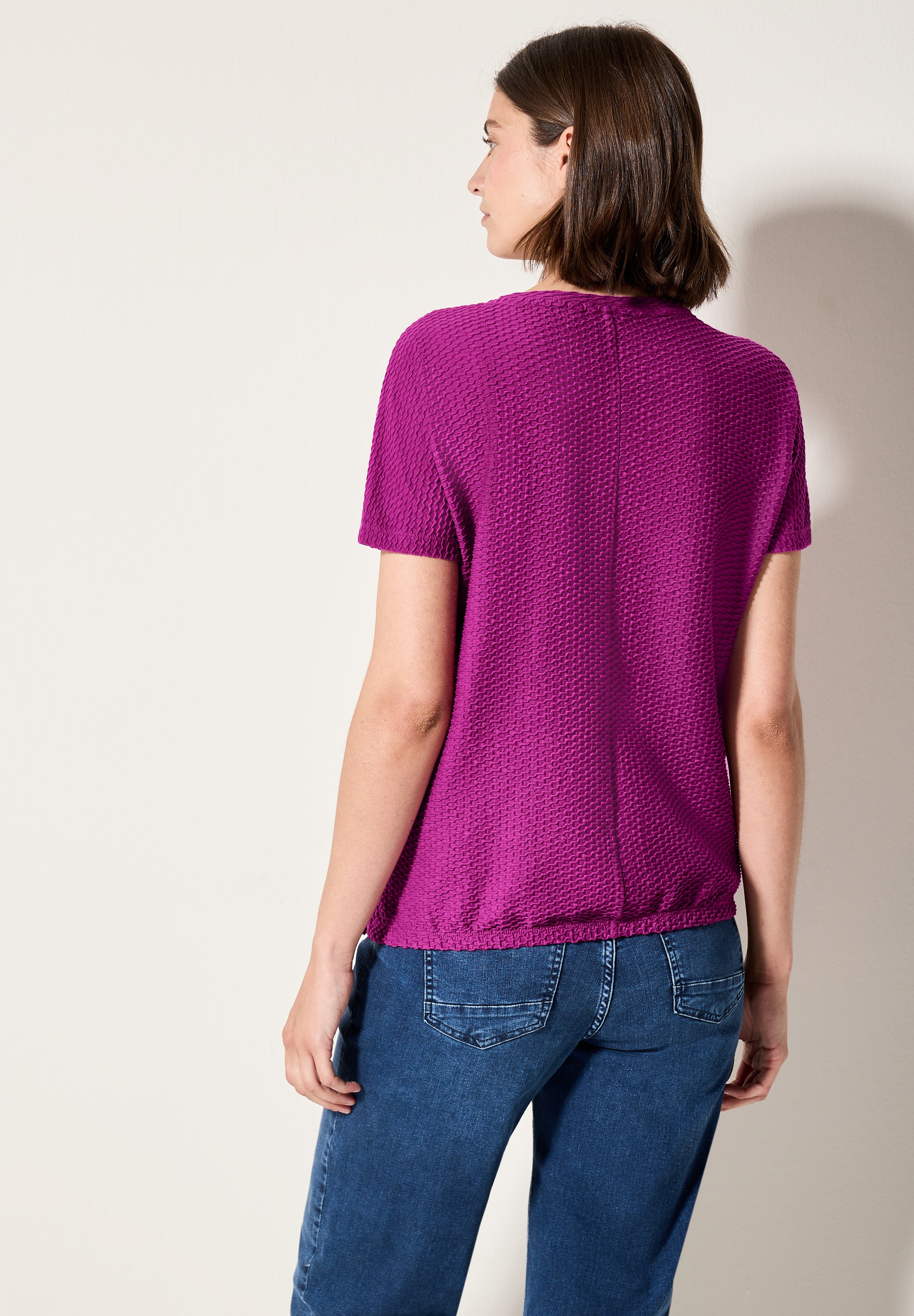 Cecil T-Shirt, mit Knotendetail am Saum
