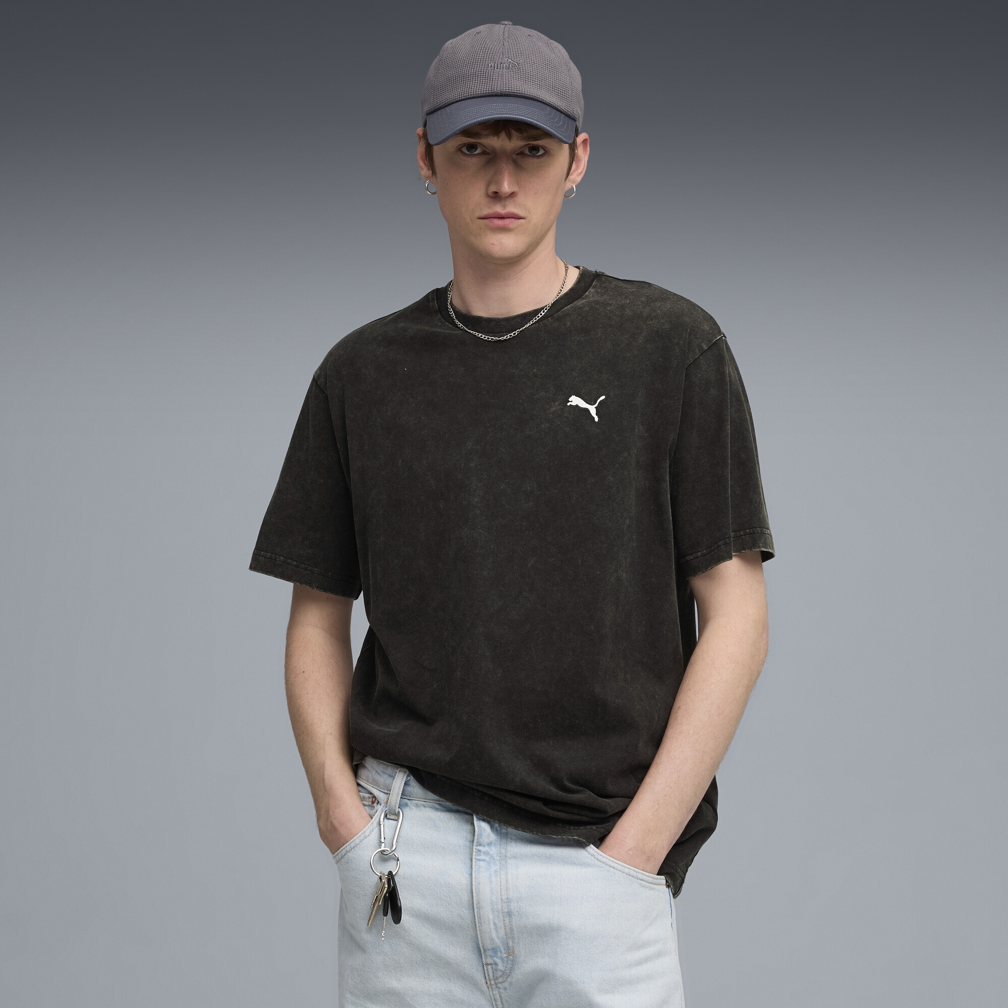 PUMA T-Shirt »Essentials Elevated Relaxed Wash T-Shirt Herren«