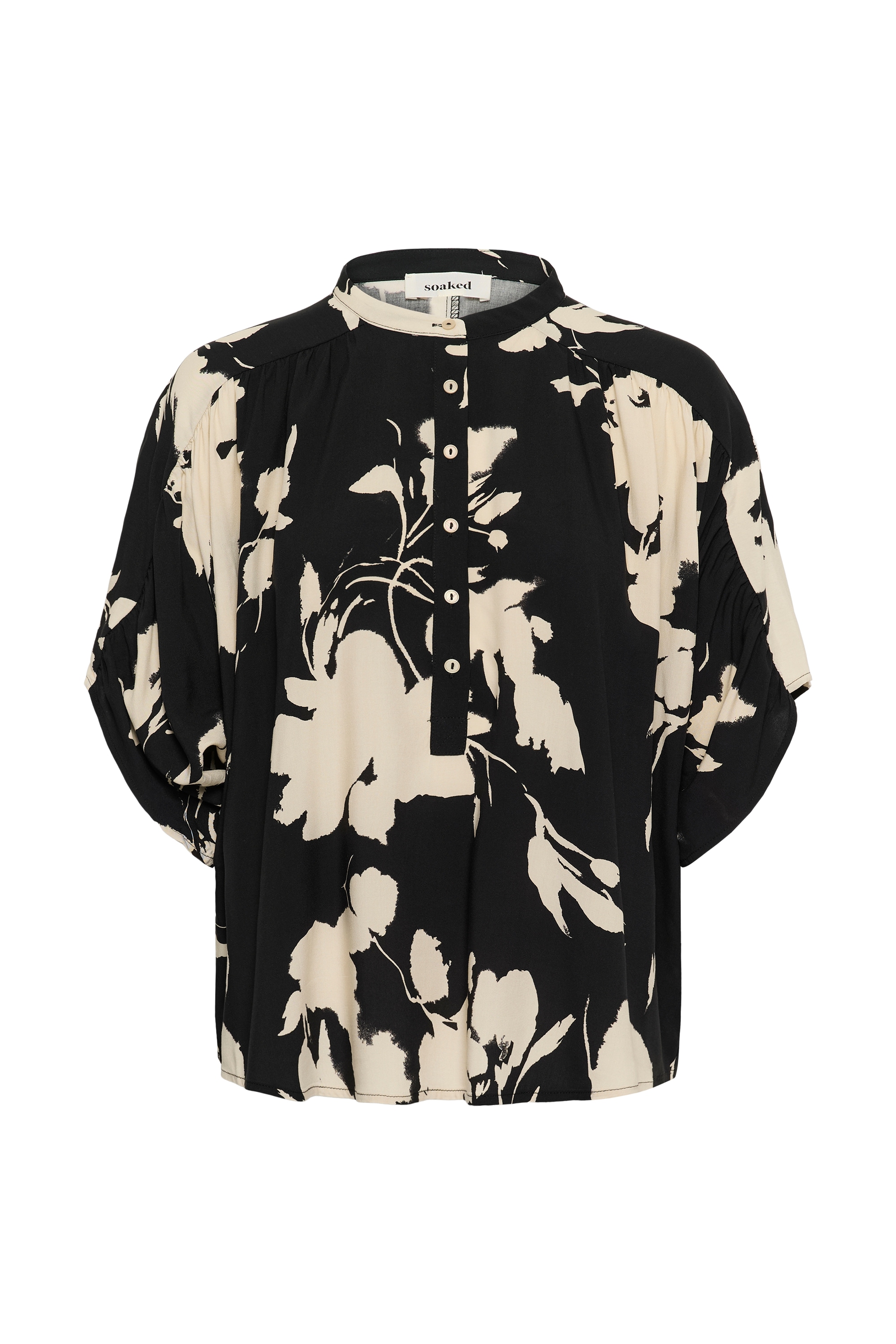 SOAKED IN LUXURY Kurzarmbluse "Damen Bluse kurzarm SLArjana"