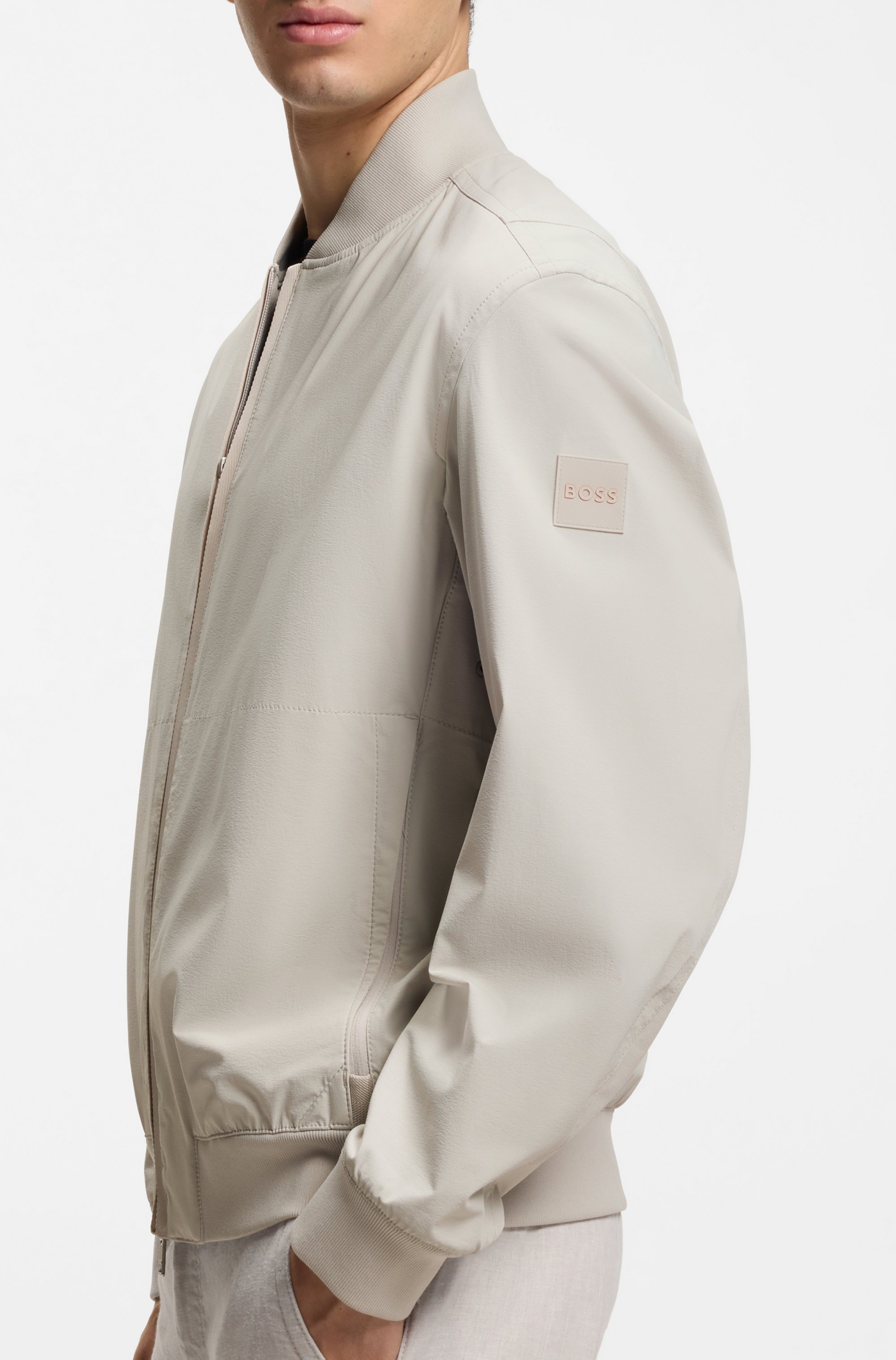 BOSS ORANGE Blouson "Osruf" Rippbündchen, Regular Fit, 2-wege-Reißverschlus günstig online kaufen