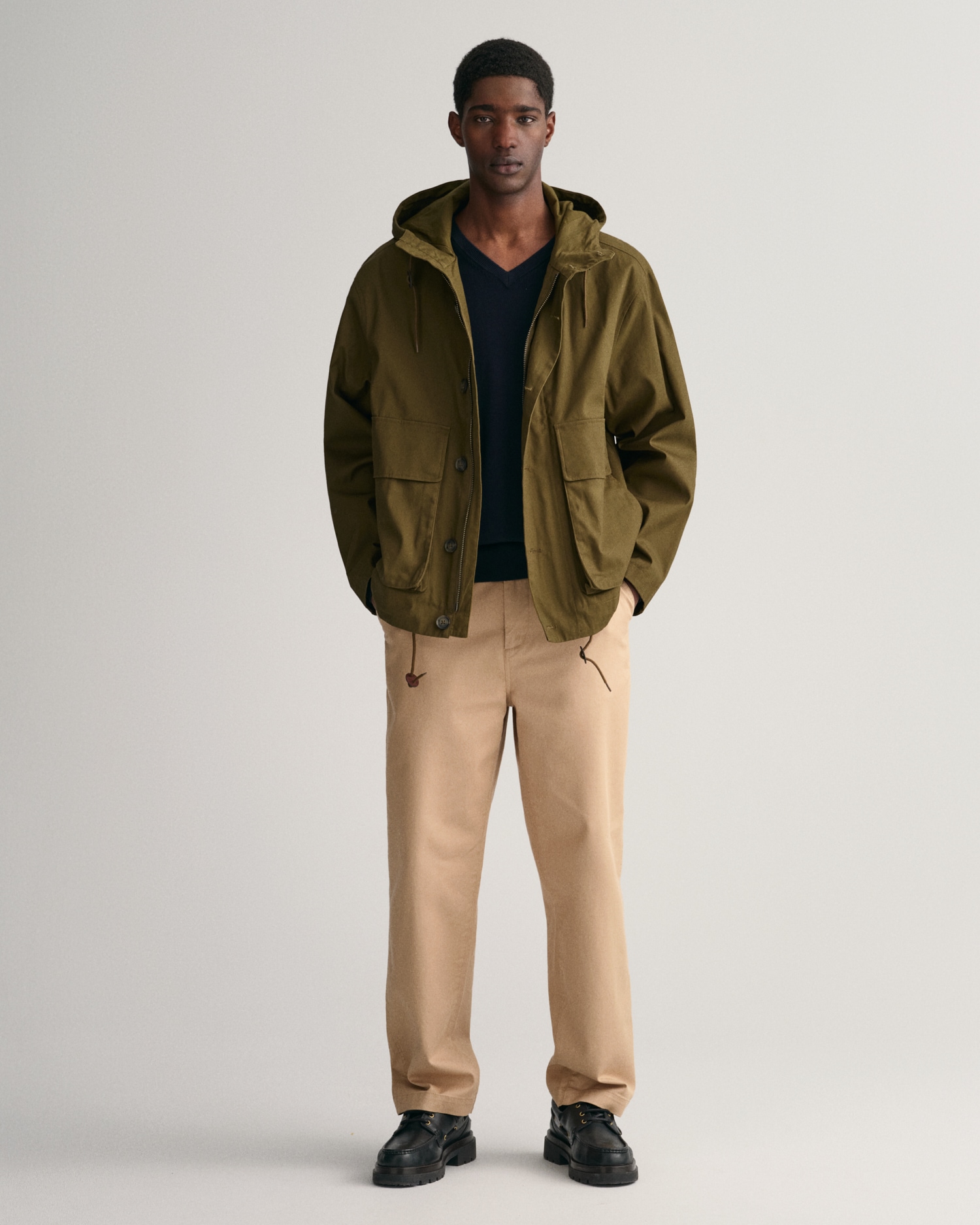 Gant V-Ausschnitt-Pullover »Classic Cotton V-Neck« Premium Strickjersey aus weicher 100% Baumwolle, Übergangspullover