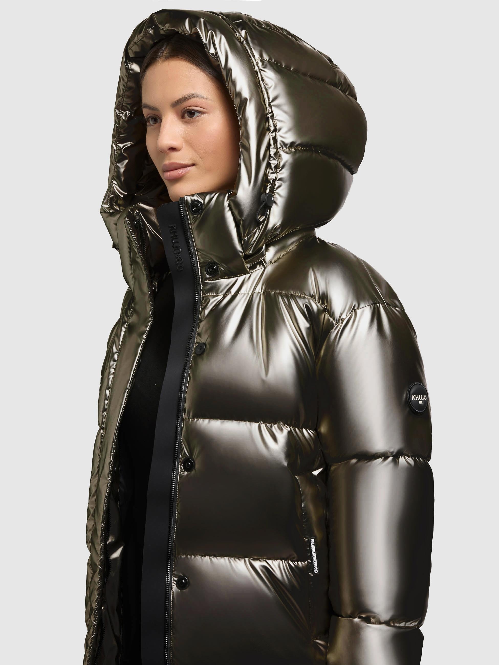 khujo Steppjacke »DEVINA2 SHINY« mit Kapuze