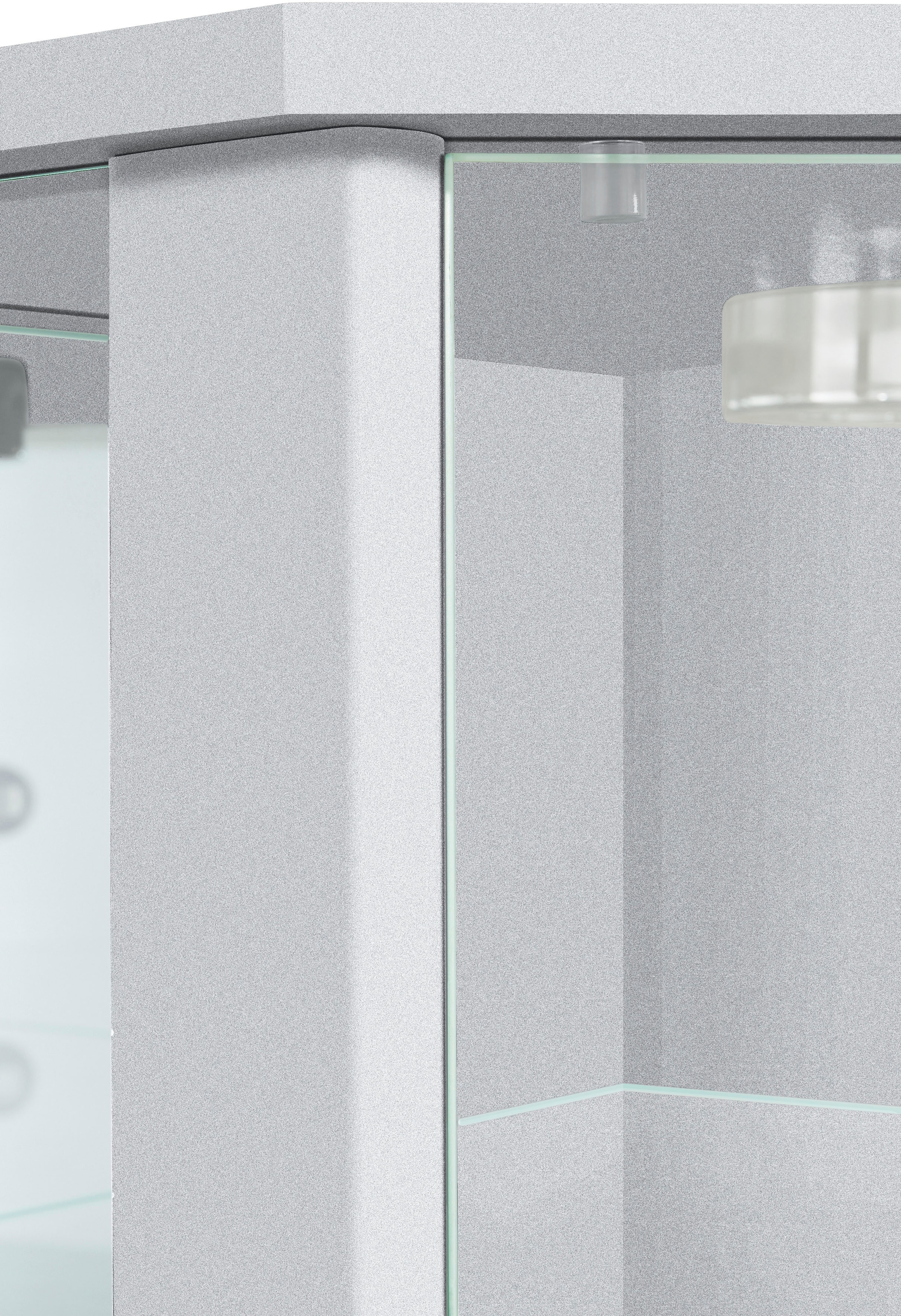 fif möbel Eckvitrine »TRIO Höhe ca. 172 cm, ink. Beleuchtung«, Eckvitrine/Glasvitrine 1x Glastür, perfekt für Sammler, Sammlervitrine