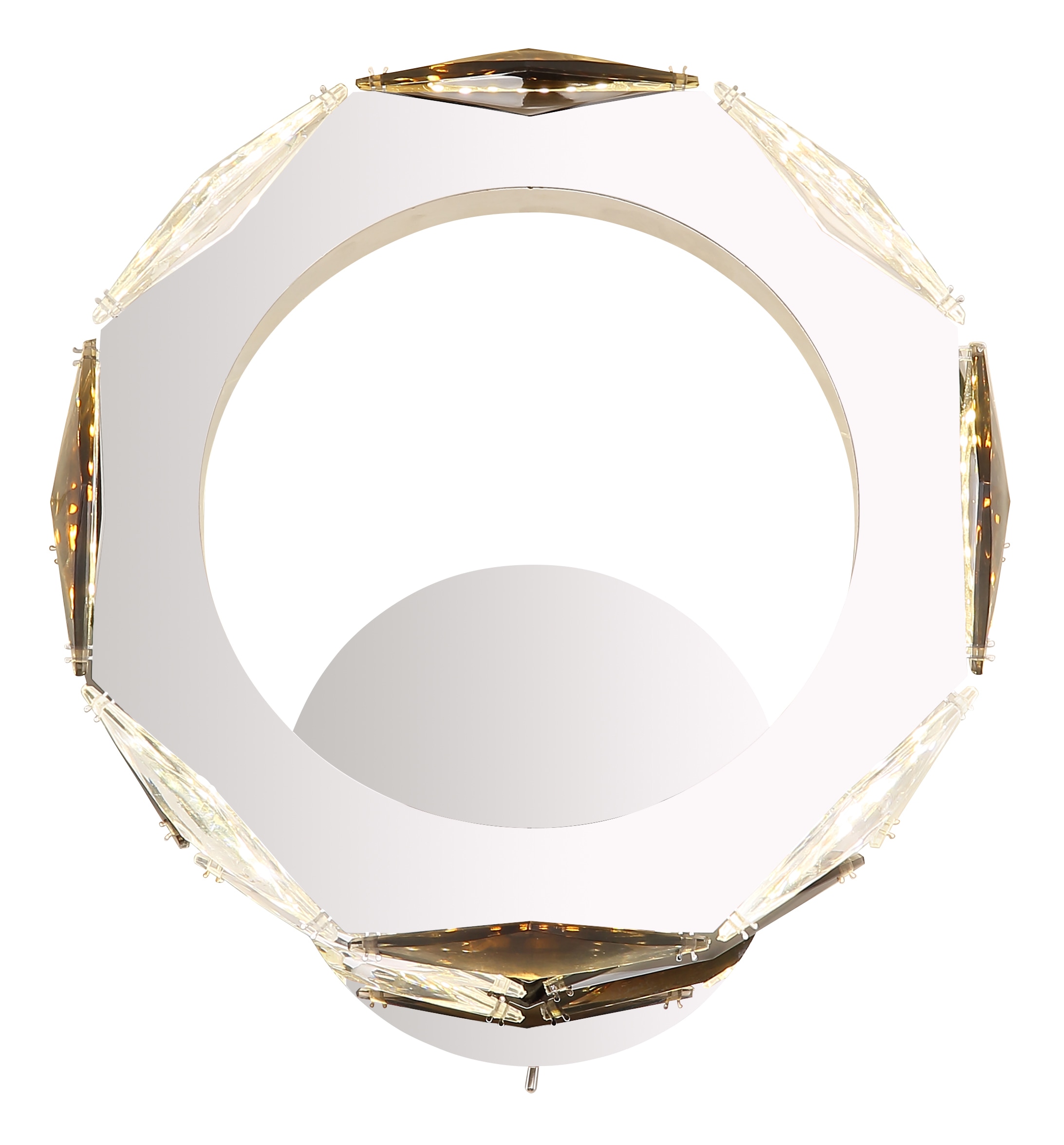 GLOBO LIGHTING LED Wandleuchte »KARILION«, Leuchtmittel LED-Modul | LED fest integriert, Wandlampe/Acrylkristalle rauchfarben/BxH: 240x255mm