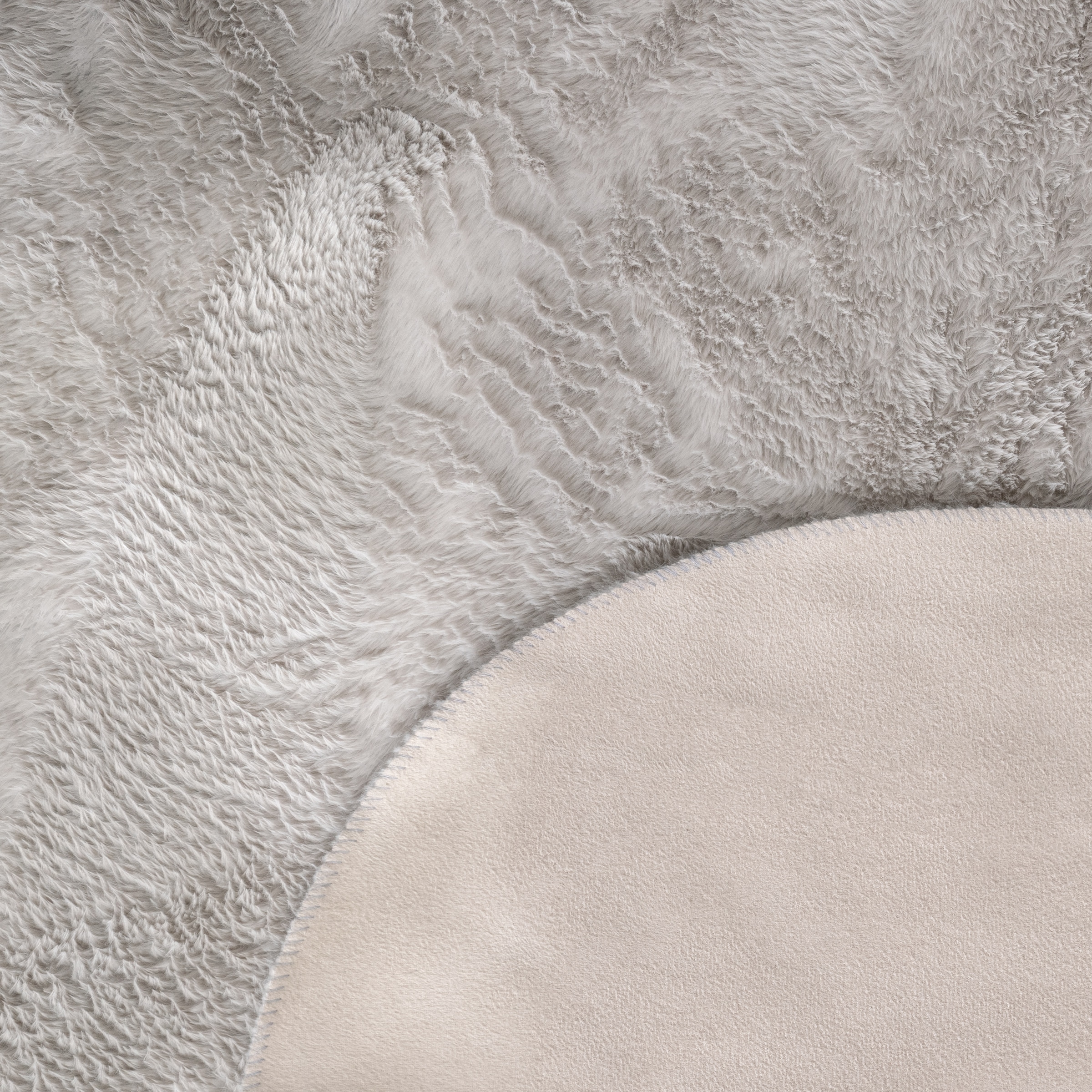 Paco Home Fellteppich »Pelt 640« fellförmig 16 mm Höhe Kunstfell, Uni Farben, sehr weicher Flor