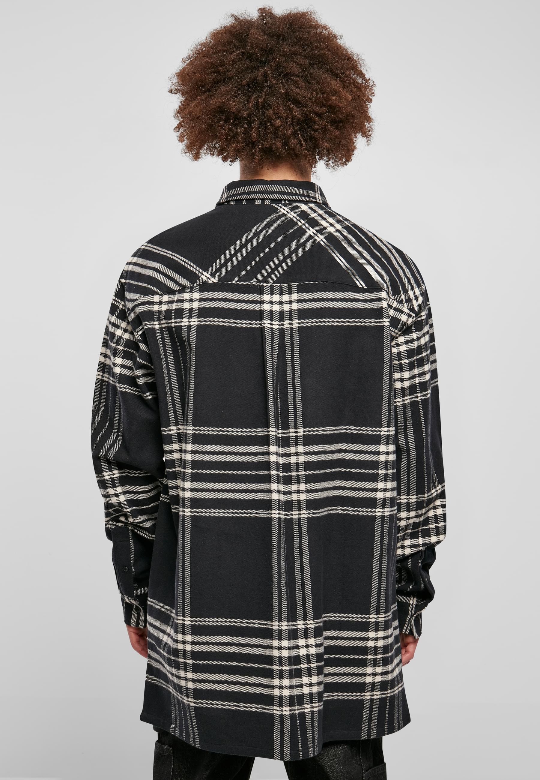 URBAN CLASSICS Langarmhemd »Urban Classics Herren Long Oversized Checked Summit Shirt«, (1 tlg.)