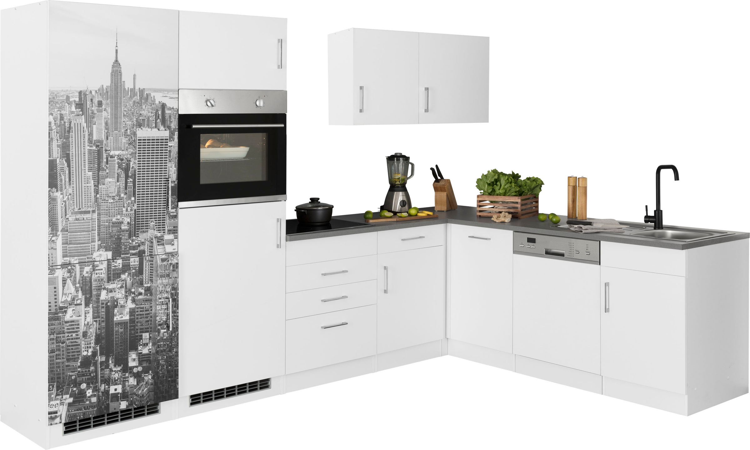 KOCHSTATION Küchenzeile "KS-Paris – Küchen mit einzigartigen Fotomotiven au günstig online kaufen