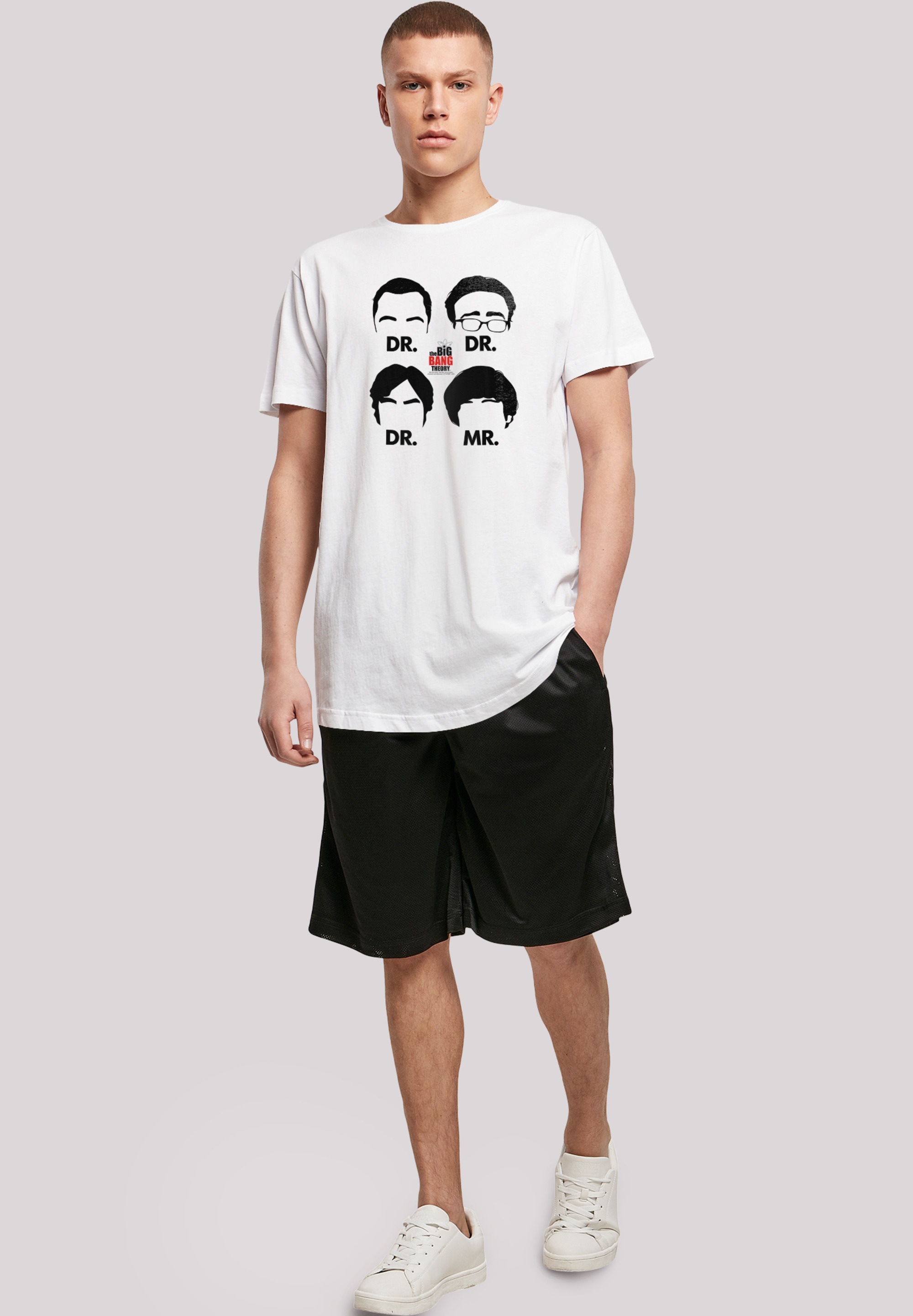 F4NT4STIC T-Shirt »Big Bang Theory TV Serie Doctors And Mr«, Herren,Premium Merch,Lang,Longshirt,Bedruckt