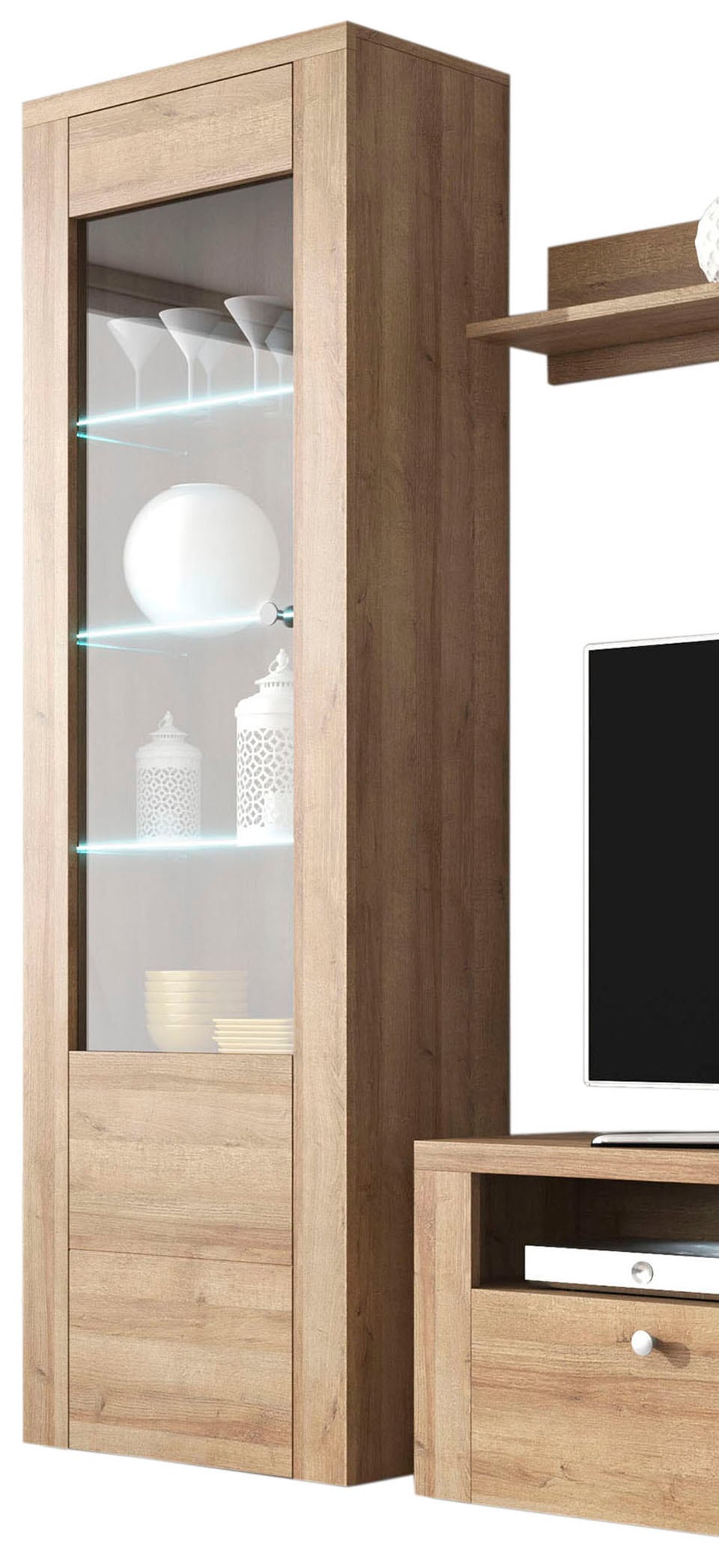 Vitrine, Höhe 205,6 cm mit Glaseinsatz online kaufen | BAUR