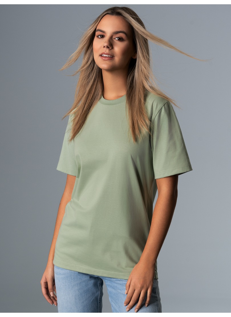 Trigema T-Shirt »TRIGEMA T-Shirt DELUXE Baumwolle«, (1 tlg.)