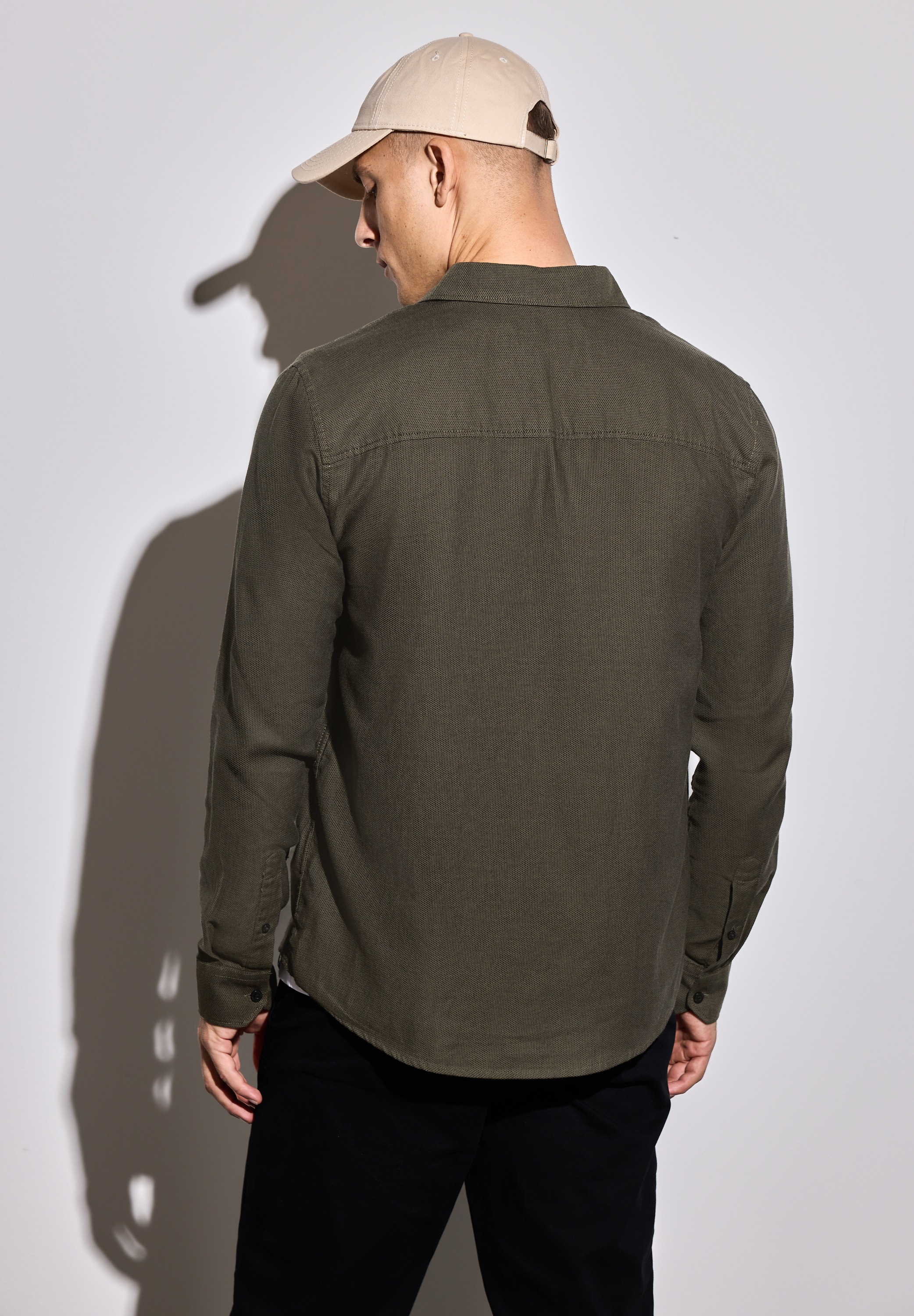 STREET ONE MEN Langarmhemd, aus reiner Baumwolle günstig online kaufen