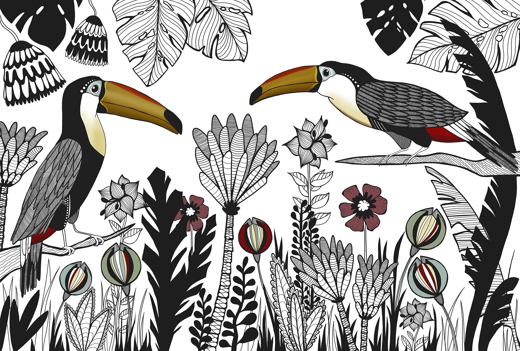 living walls Fototapetas »ARTist Tukan« Vlies Wand ...