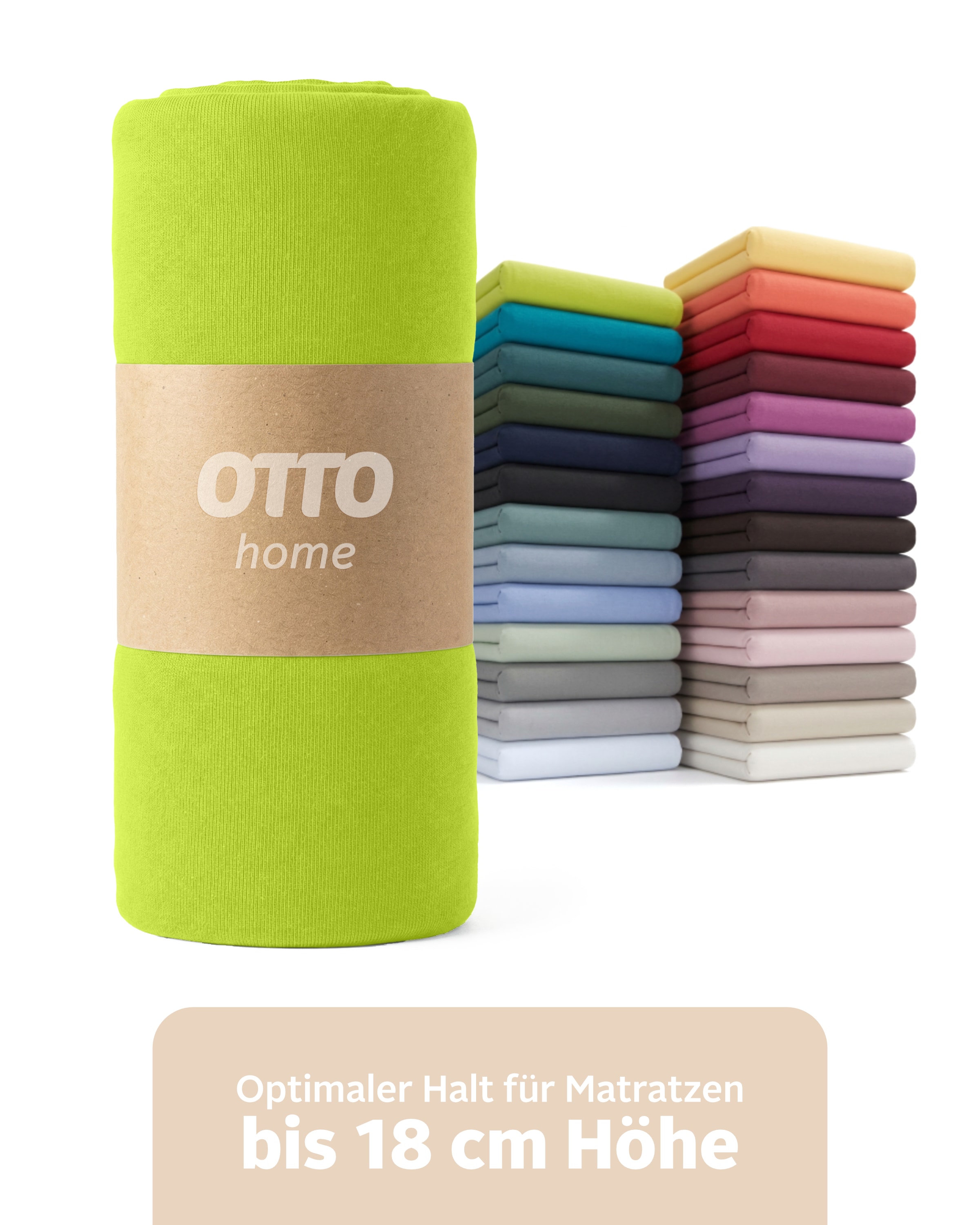 OTTO home "PHYSALIS in BASIC und PREMIUM Qualität, 100% Baumwolle" für Matratzen bis 18 cm Höhe, Bettlaken, Spannbetttuch, pflegeleicht