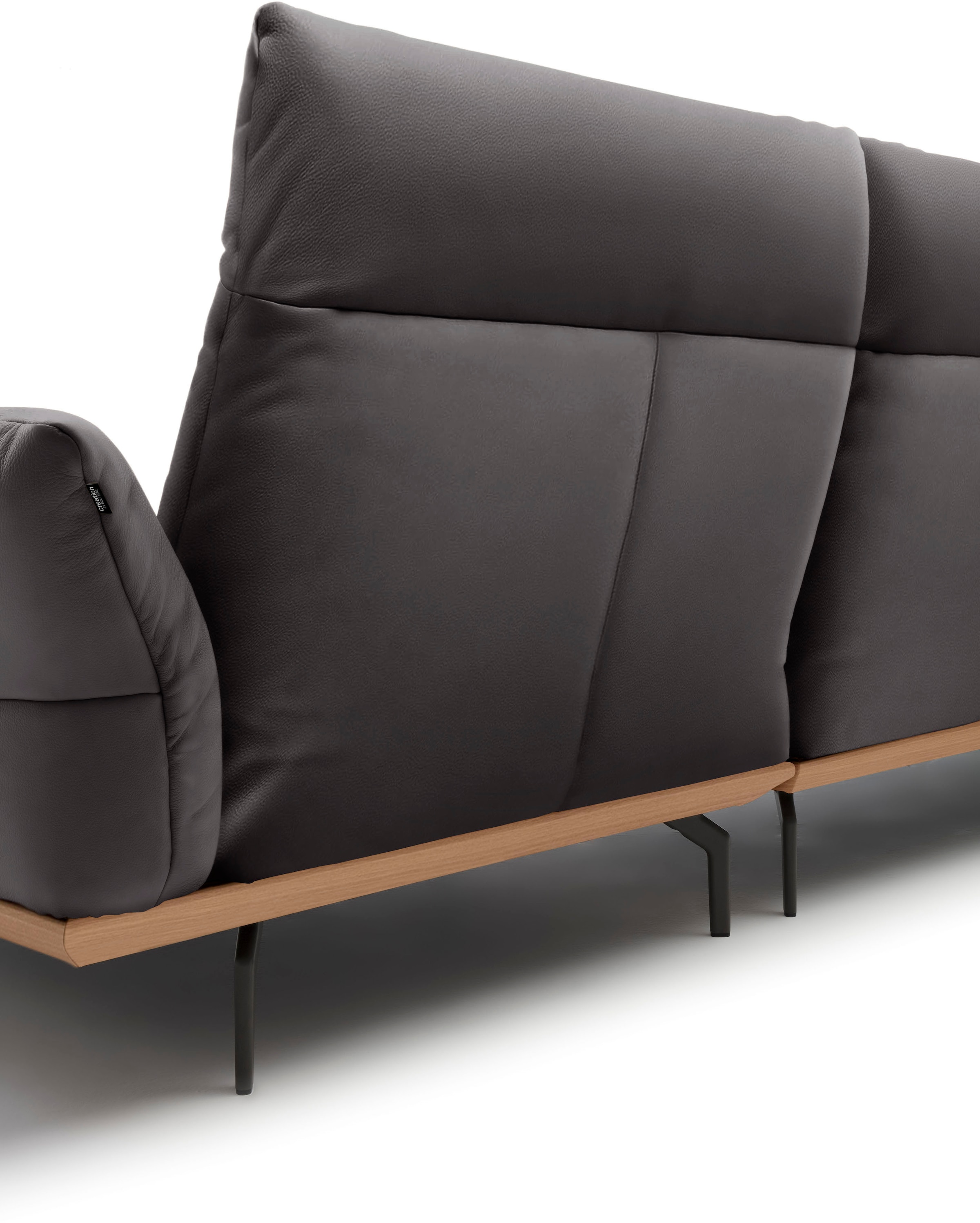 Creation BY ROLF BENZ Ecksofa »CR.460«, Sockel in Eiche, Alugussfüße in umbragrau, Breite 298 cm