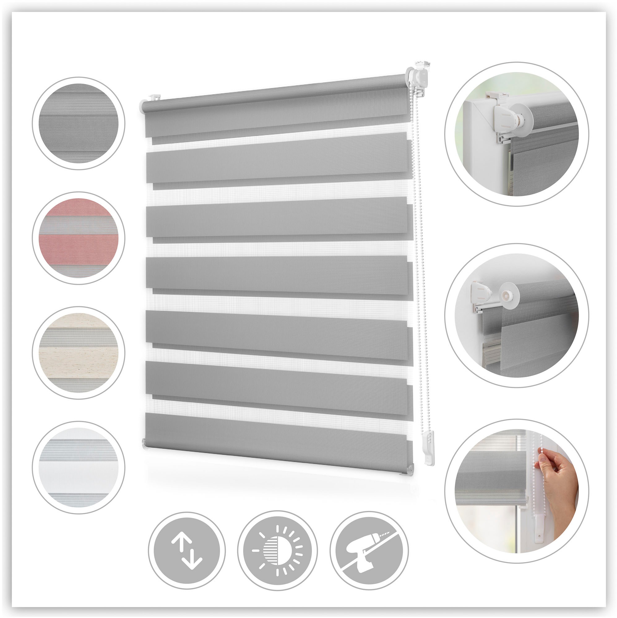 LICHTBLICK ORIGINAL Doppelrollo "Duo-Rollo Klemmfix, ohne Bohren, blickdich günstig online kaufen