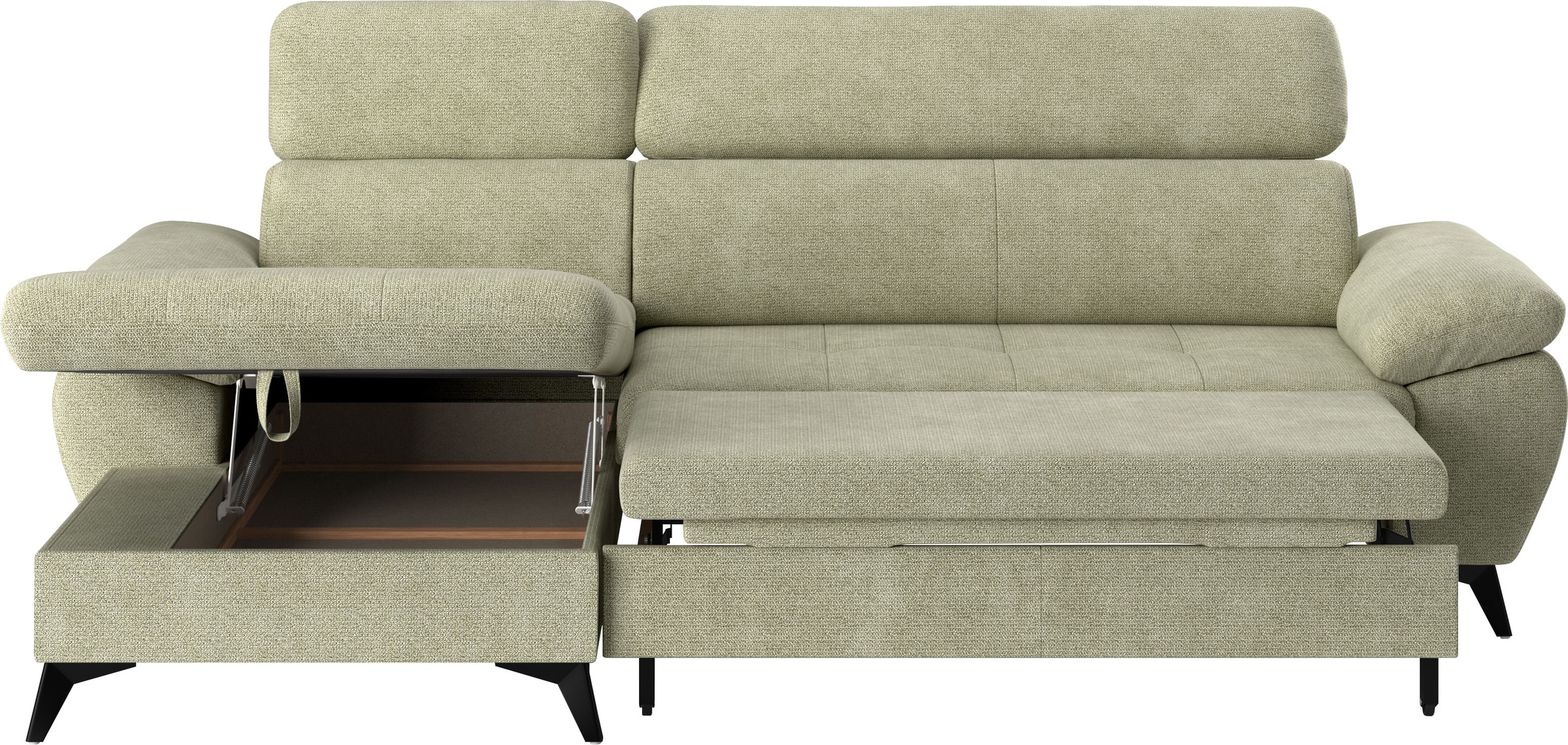 COTTA Ecksofa »Hudson L-Form«, mit Kopfteilverstellung, wahlweise mit Bettfunktion & Bettkasten