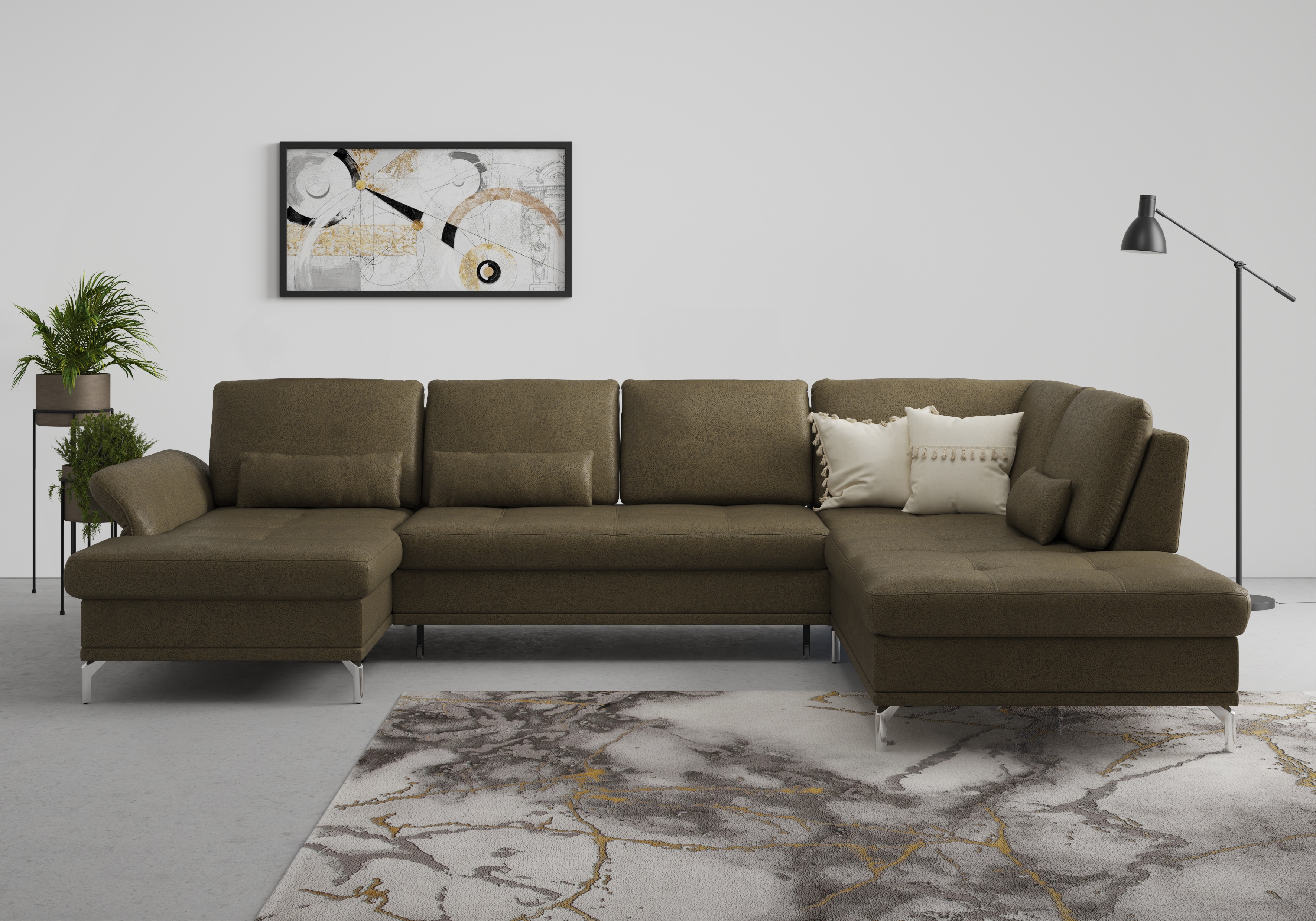 Thumbnail - INOSIGN Wohnlandschaft "Palm Beach U-Form" Federkern, mit Sitztiefenverstellung, wahlweise mit Bettfunktion