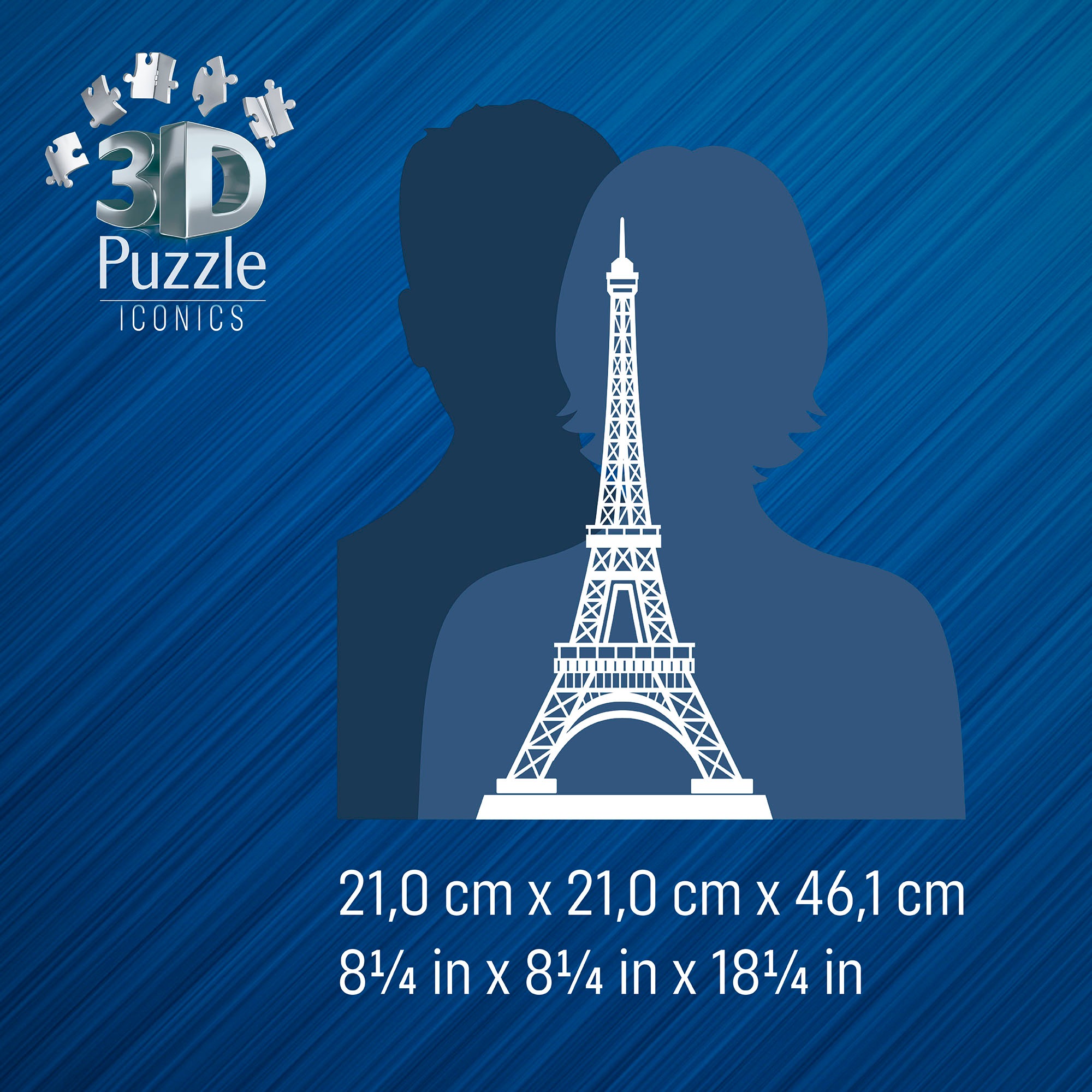 Ravensburger 3D-Puzzle »Iconics: Eiffelturm - mit Licht«, Made in Europe