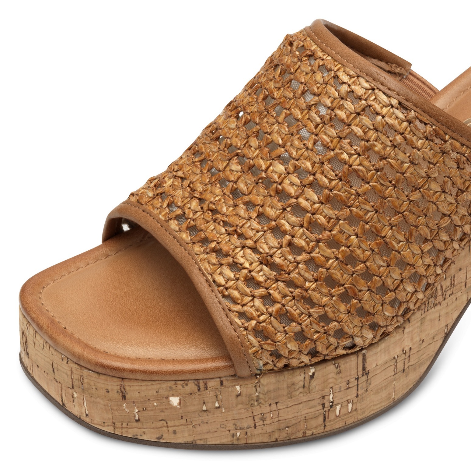 Tamaris Pantolette, Blockabsatz, Plateau, Sommerschuh in Flechtoptik
