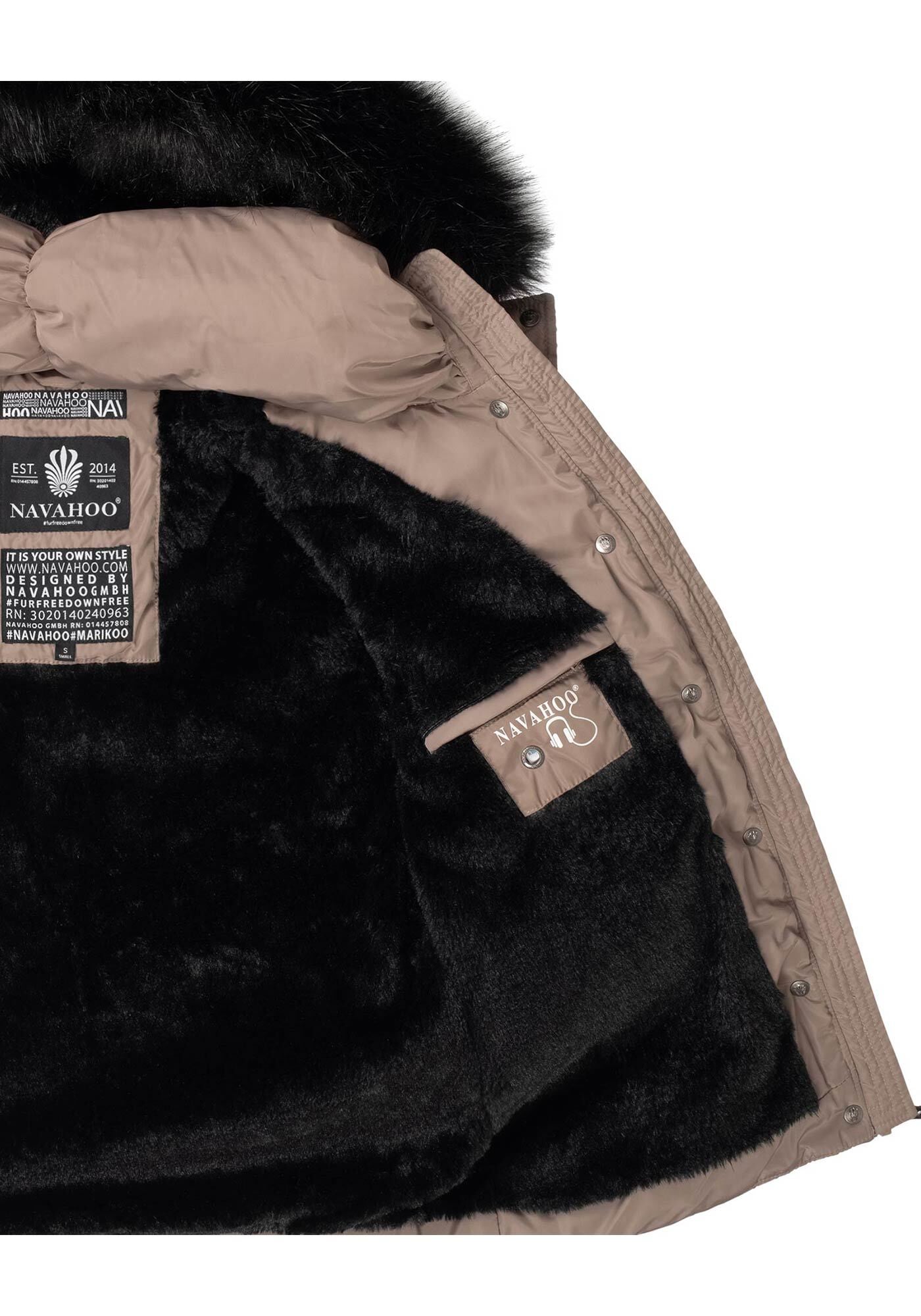 Navahoo Steppjacke »Chloe«, hochwertige Winterjacke mit abnehmbarer Kapuze